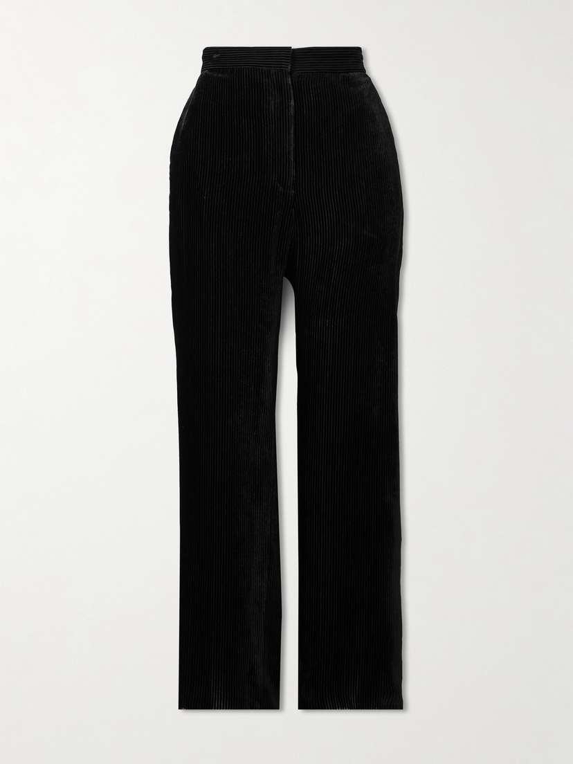 The Row Anker Ribbed Velvet Straight-leg Pants