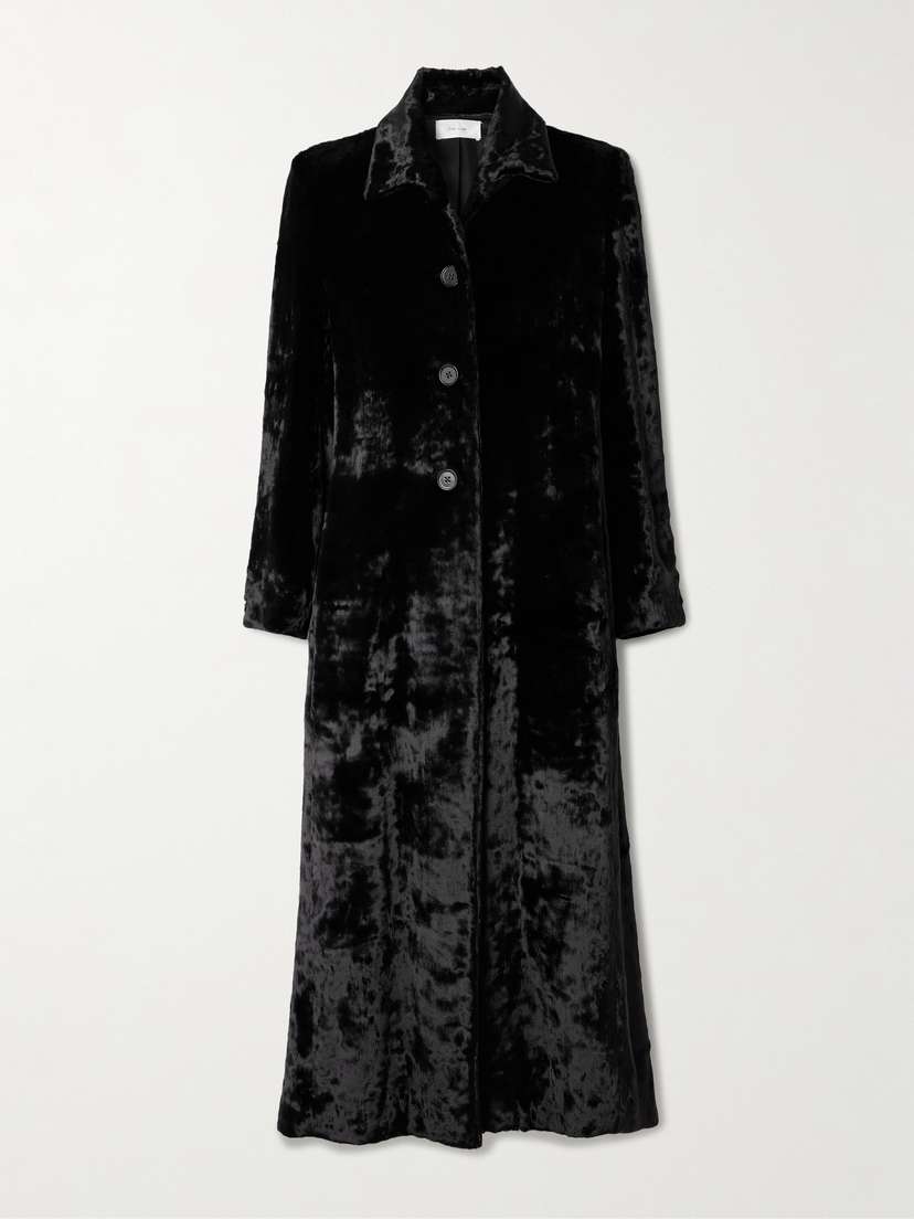 The Row Batani Crushed-velvet Coat