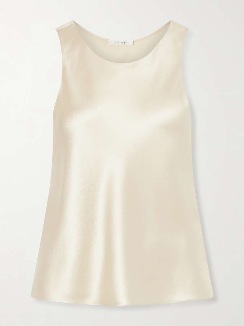 The Row Faustino Hammered-silk Top