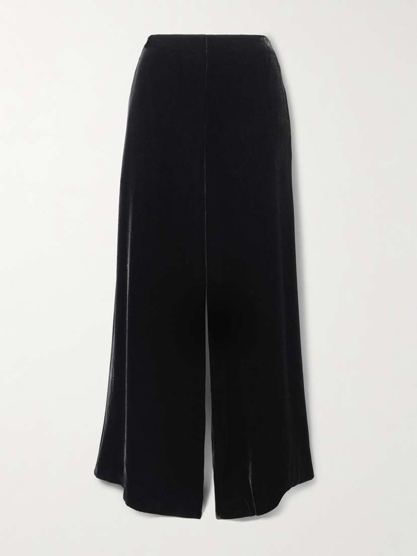 The Row Elezar Velvet Wide-leg Pants