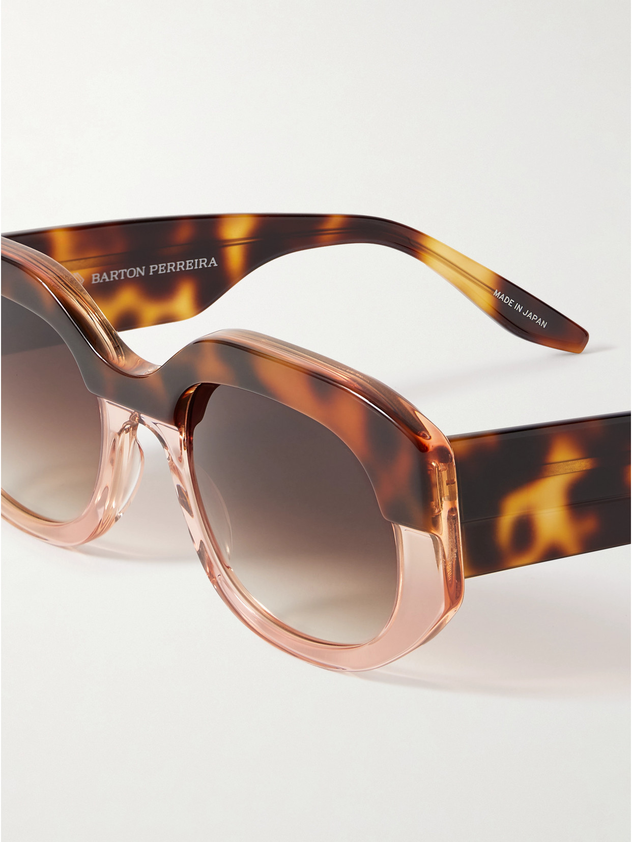 Barton Perreira Sueno Round-frame Tortoiseshell Acetate Sunglasses In Brown