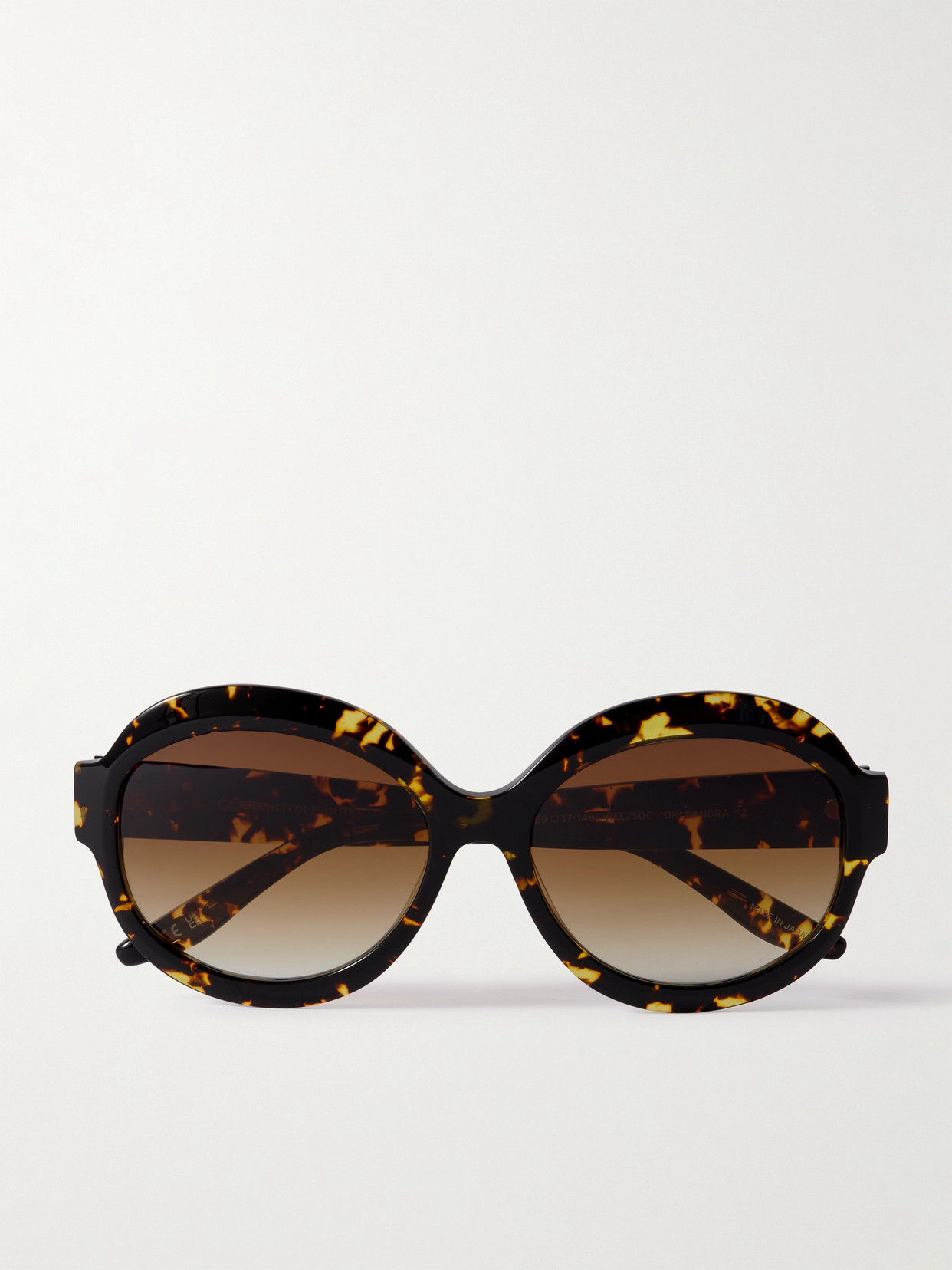Barton Perreira Orleandra Round-frame Tortoiseshell Acetate Sunglasses In Brown