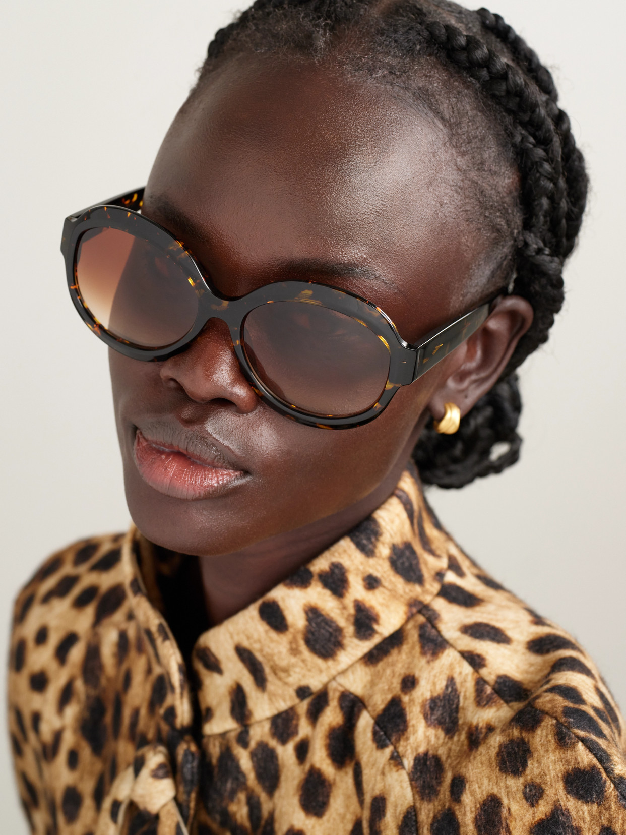 Barton Perreira Orleandra Round-frame Tortoiseshell Acetate Sunglasses In Brown