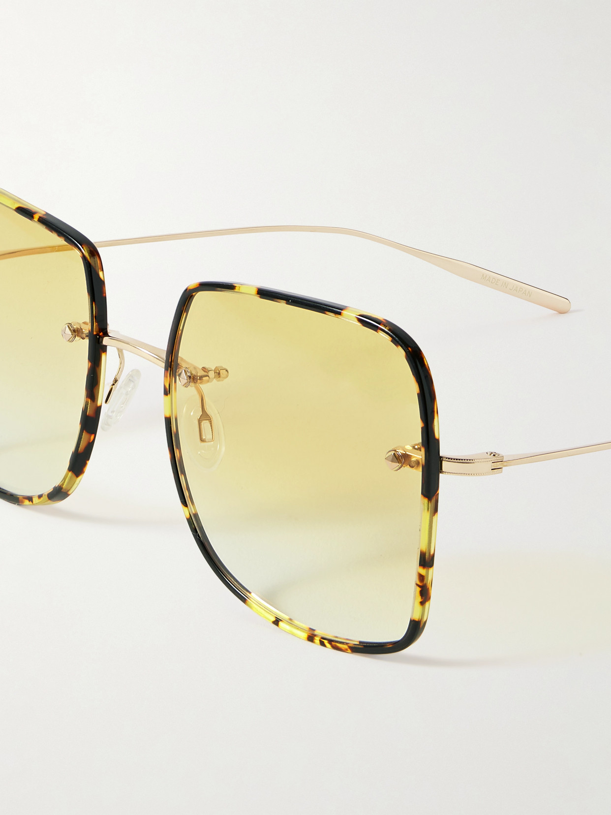 Barton Perreira Sharona Round-frame Gold-tone And Tortoiseshell Acetate Sunglasses In Yellow