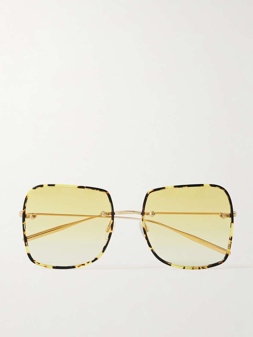 BARTON PERREIRA Sharona Round-frame Gold-tone And Tortoiseshell Acetate Sunglasses