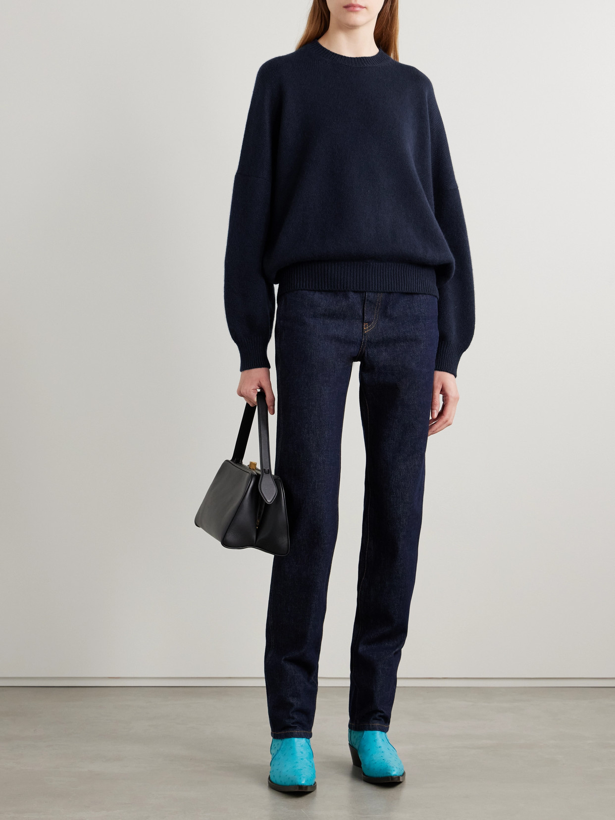 Khaite Margaux Oversized Cashmere Sweater In Blue