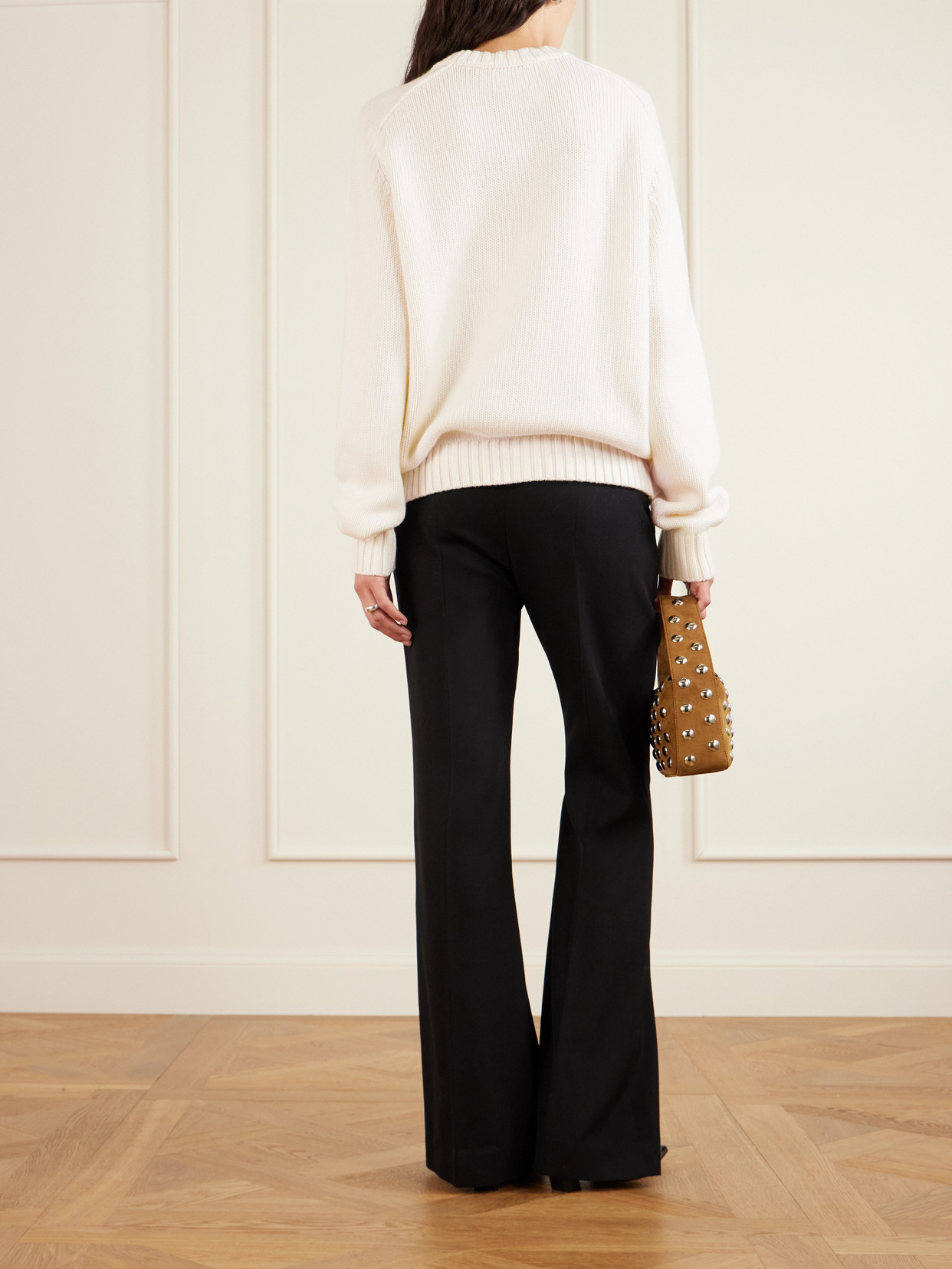 Khaite Mae Cashmere Sweater In White