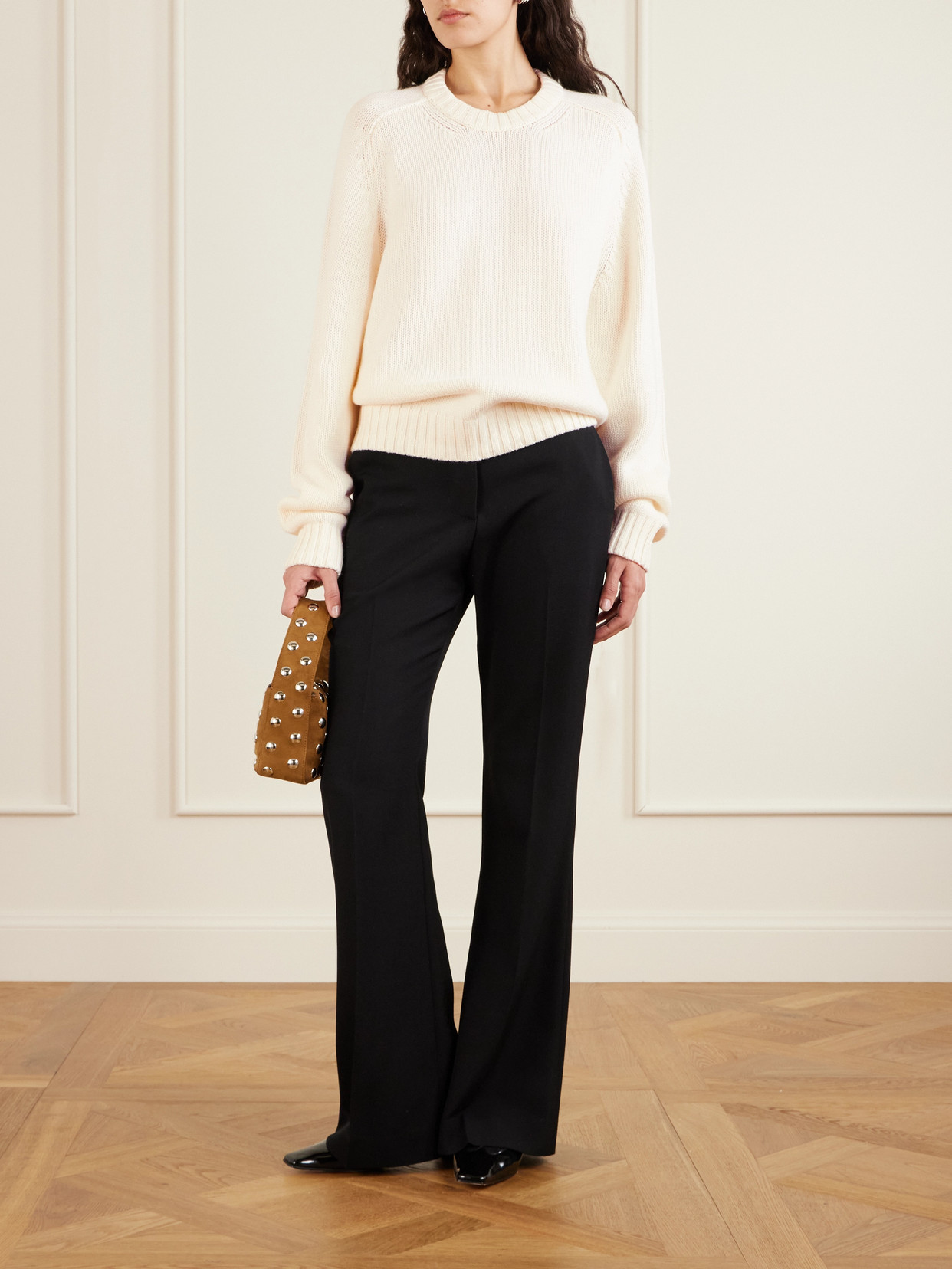 Khaite Mae Cashmere Sweater In White