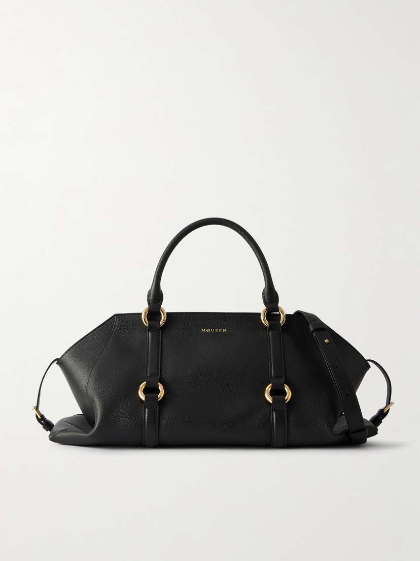 McQueen Farringdon Medium Textured-leather Shoulder Bag
