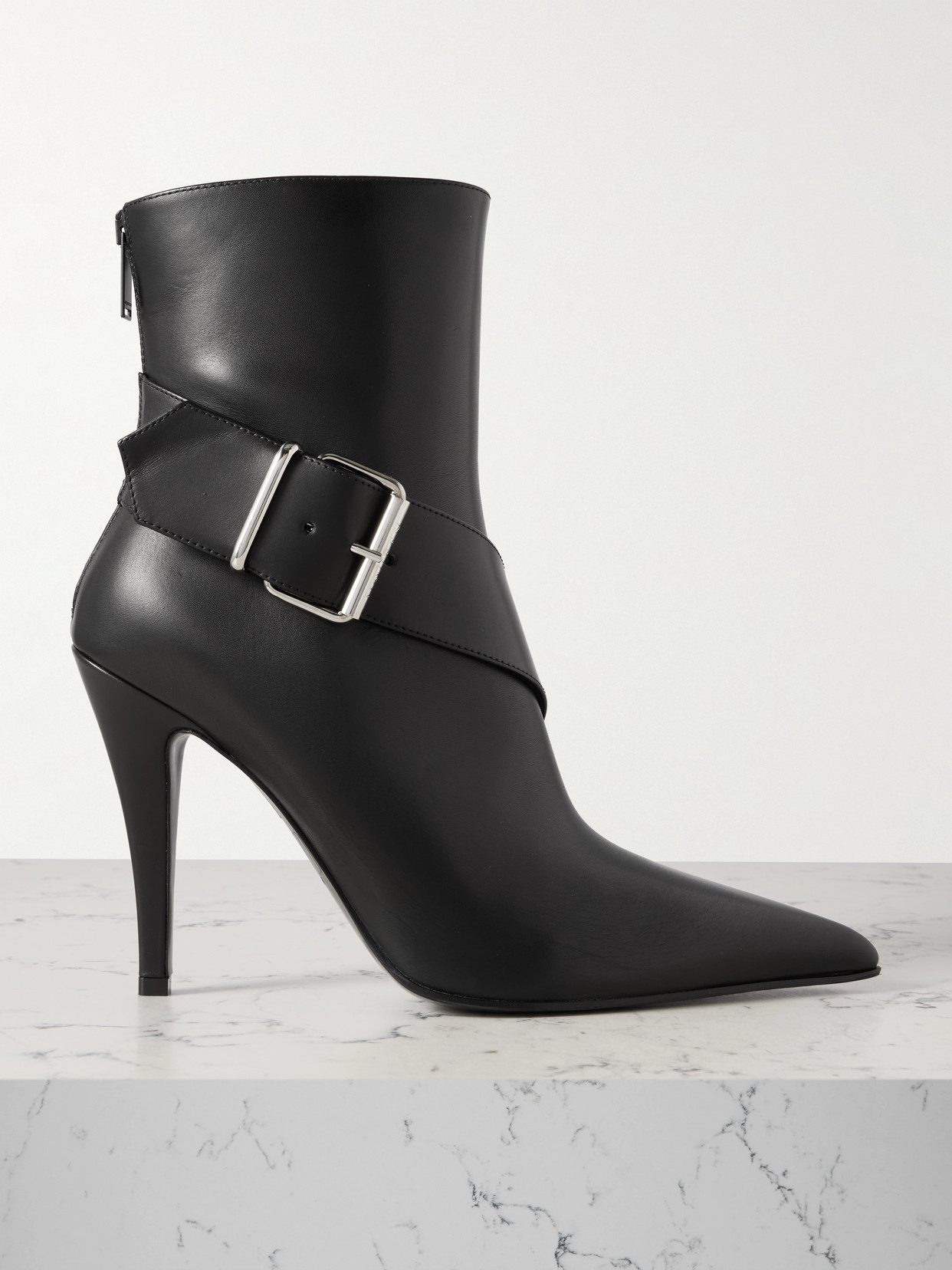 Alexander Mcqueen Mcqueen Heron Pointed Toe Bootie In Black
