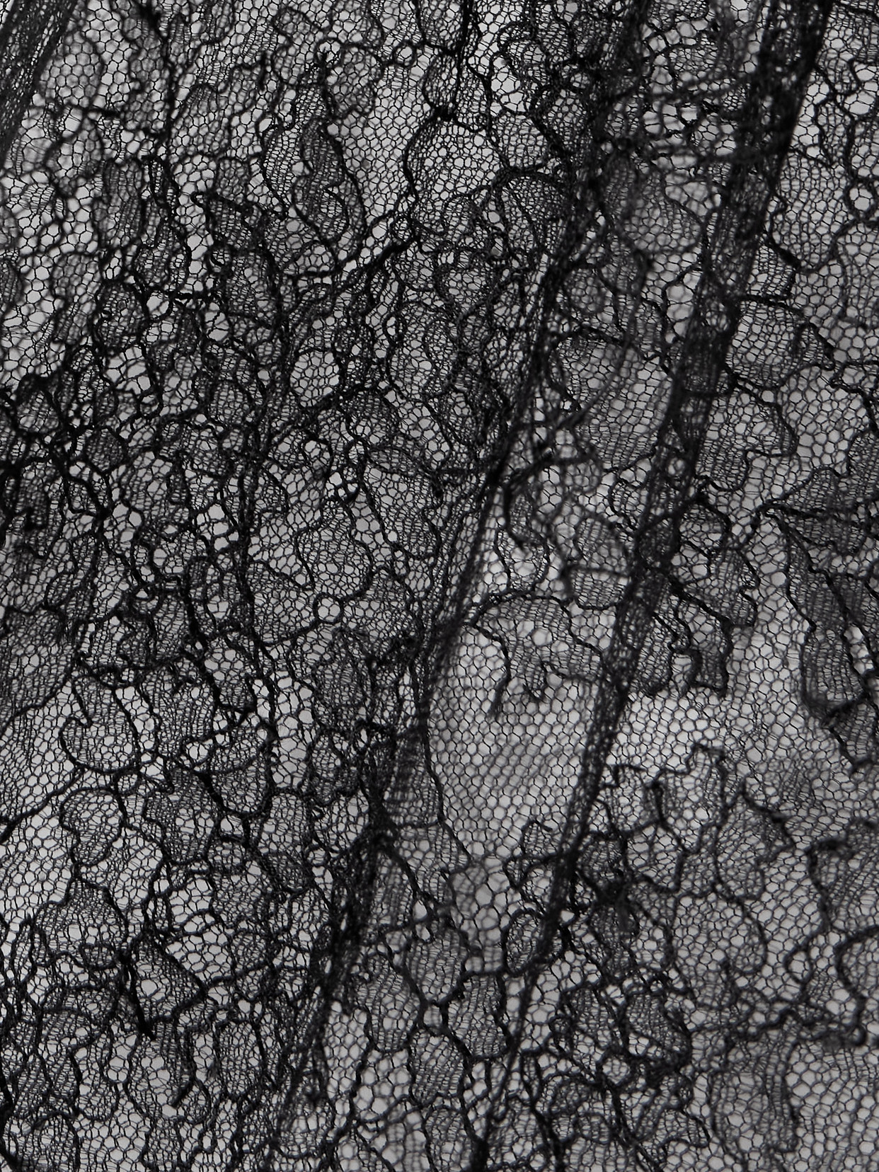 Alexander Mcqueen Ruffled Lace Blouse In Black