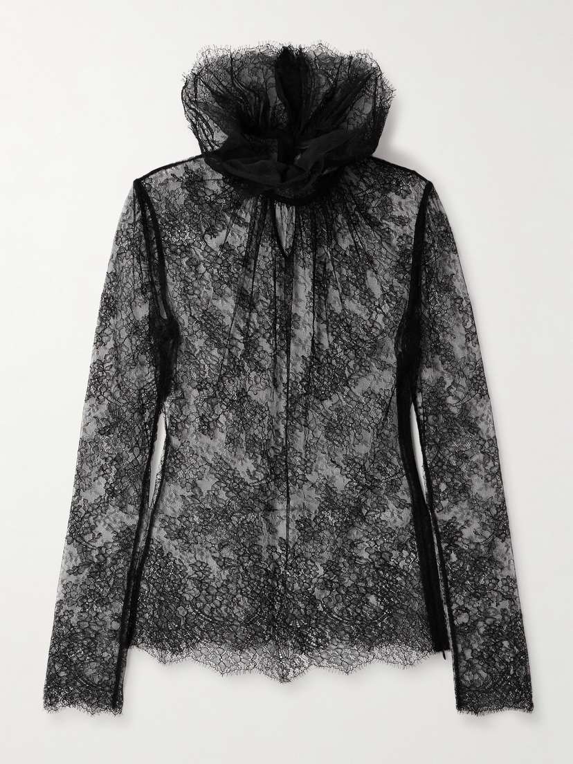 McQueen Ruffled Lace Blouse