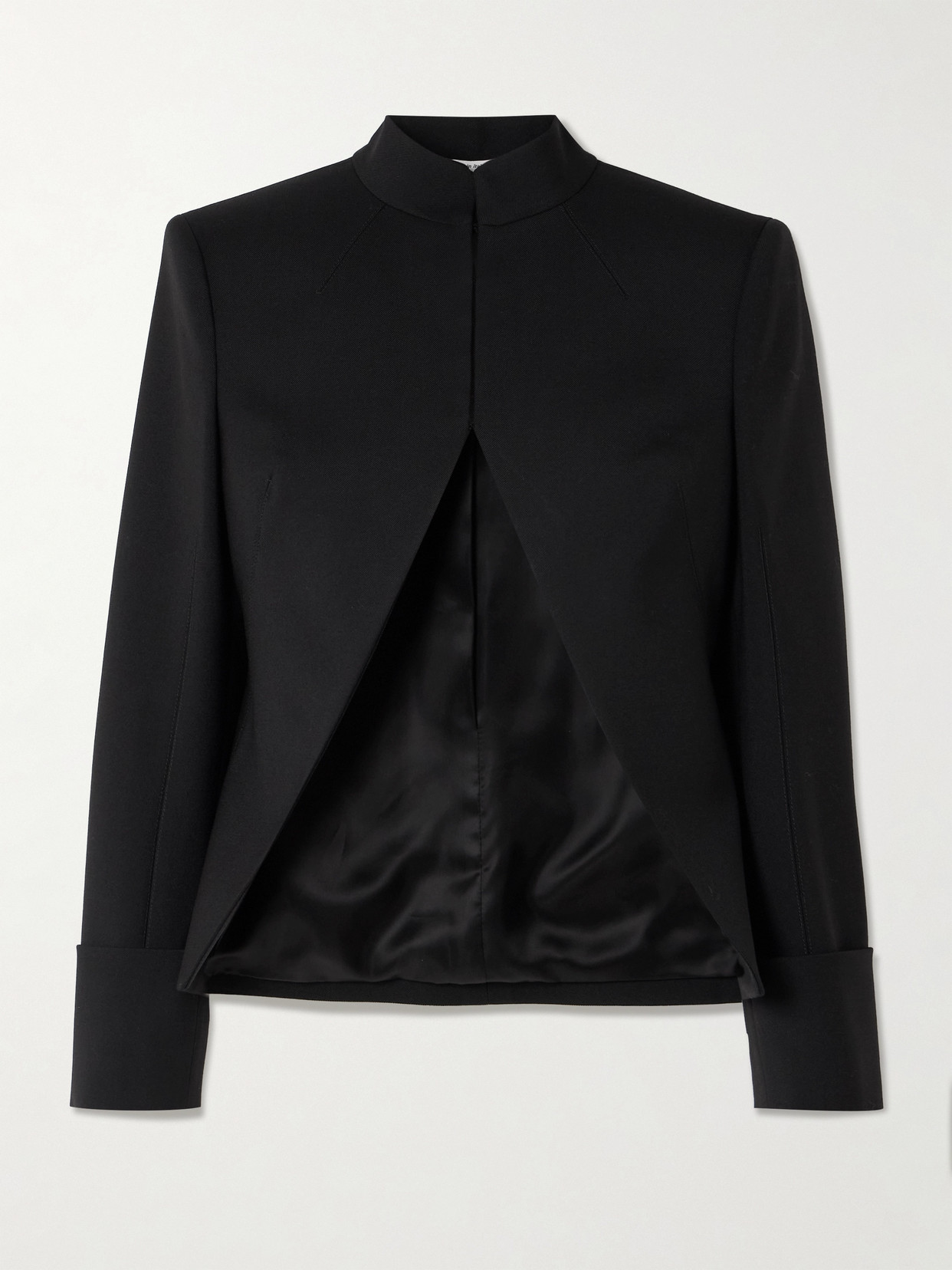 Alexander Mcqueen Stretch-wool Twill Jacket In Black