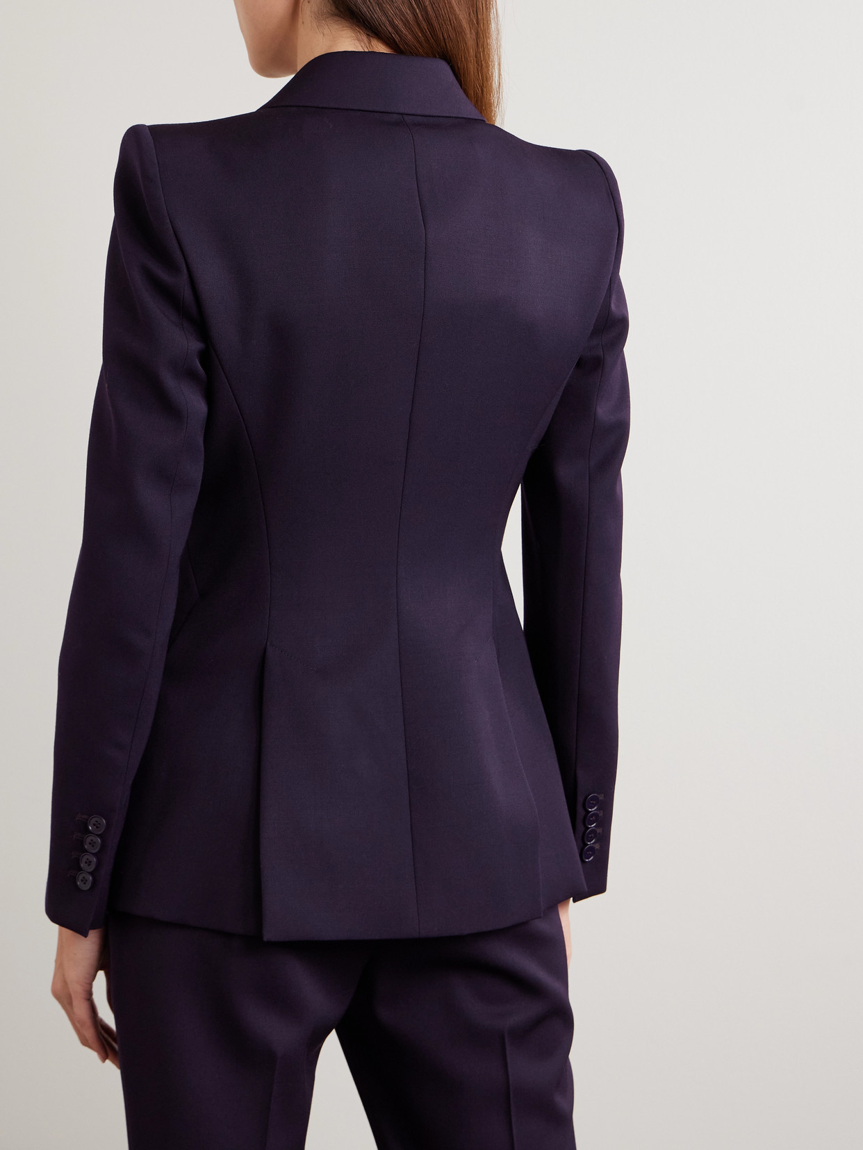 Alexander Mcqueen Wool Blazer In Purple