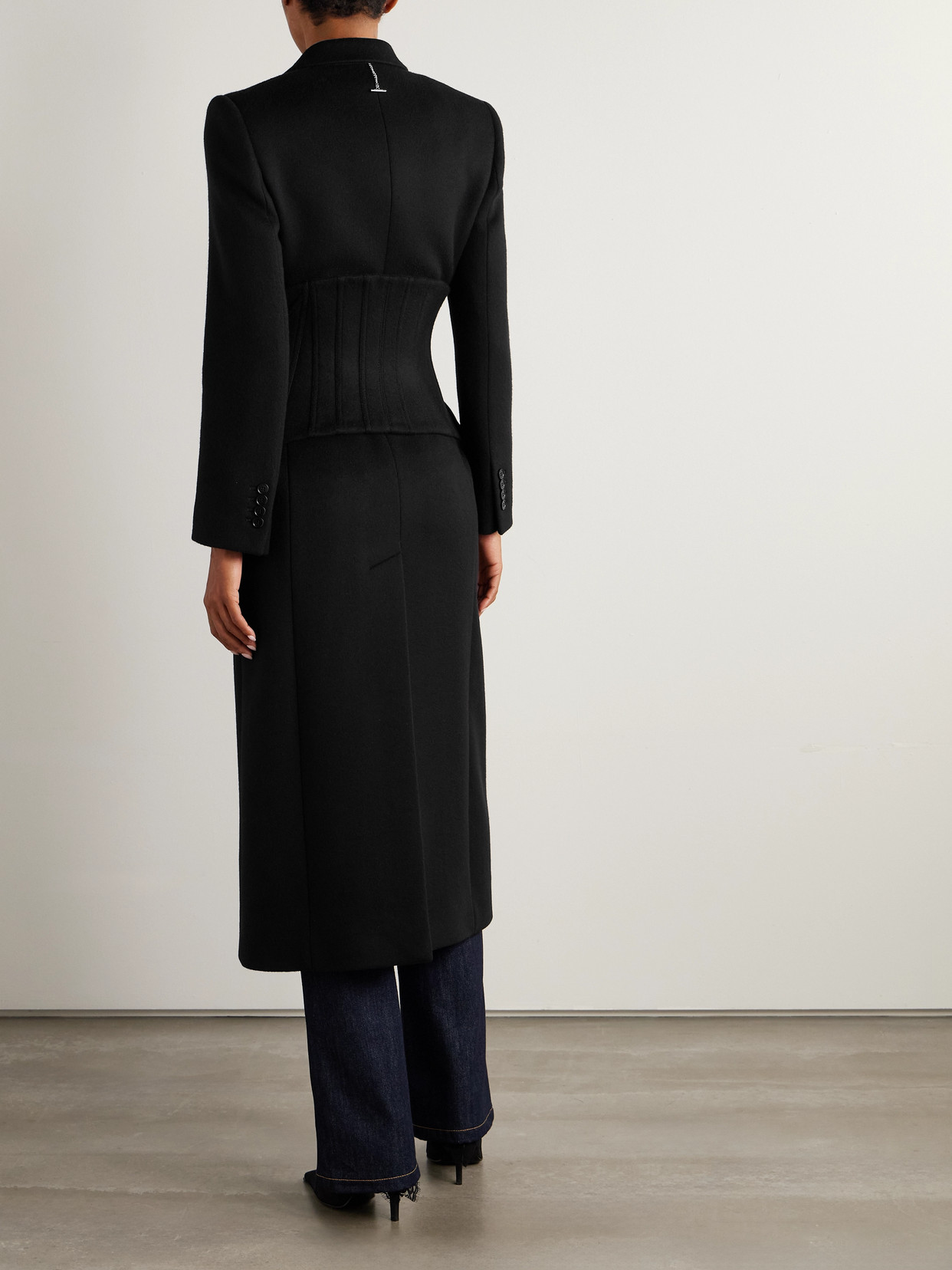 Alexander Mcqueen Cashmere And Wool-blend Coat In Black