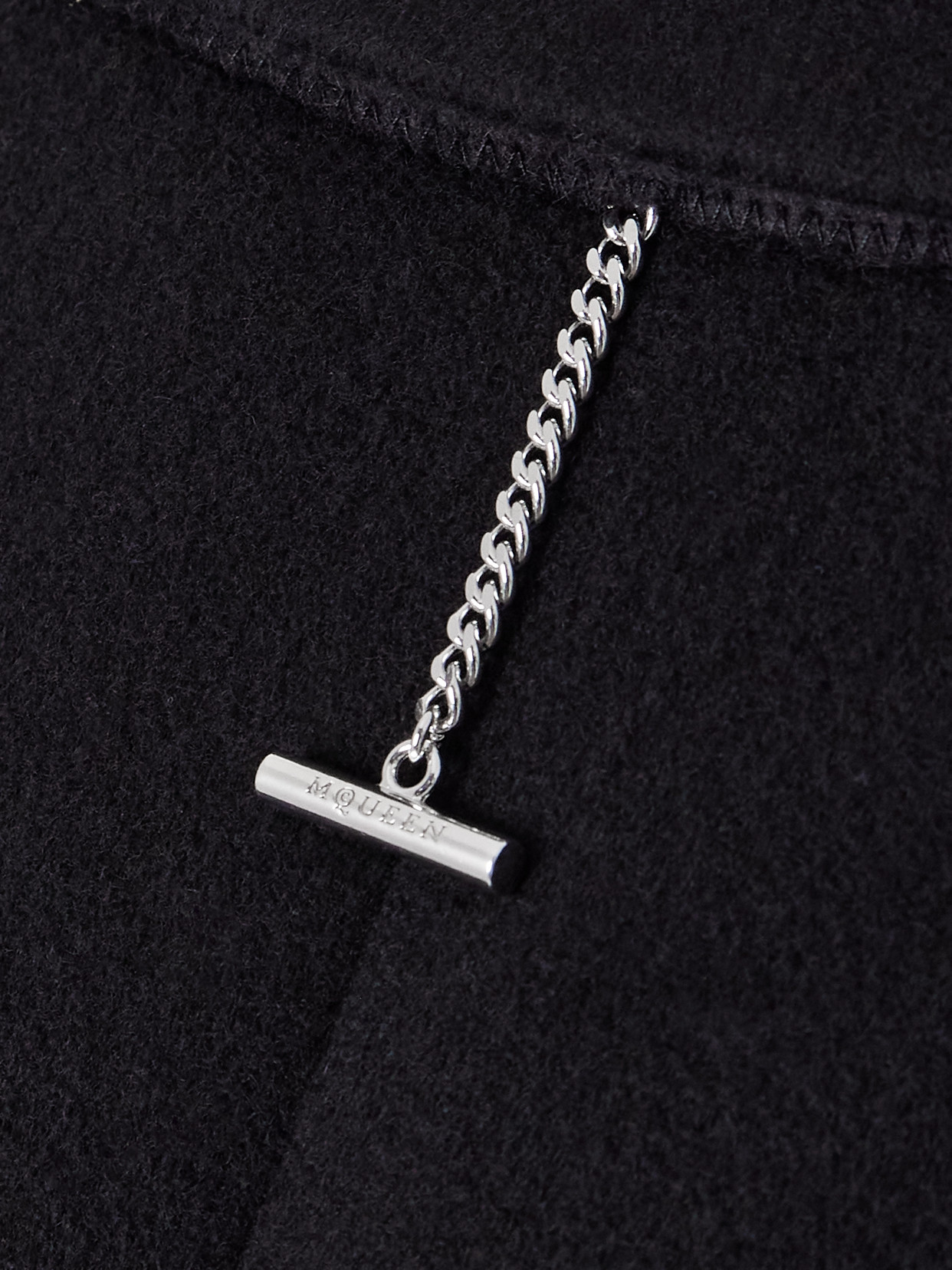 Alexander Mcqueen Cashmere And Wool-blend Coat In Black