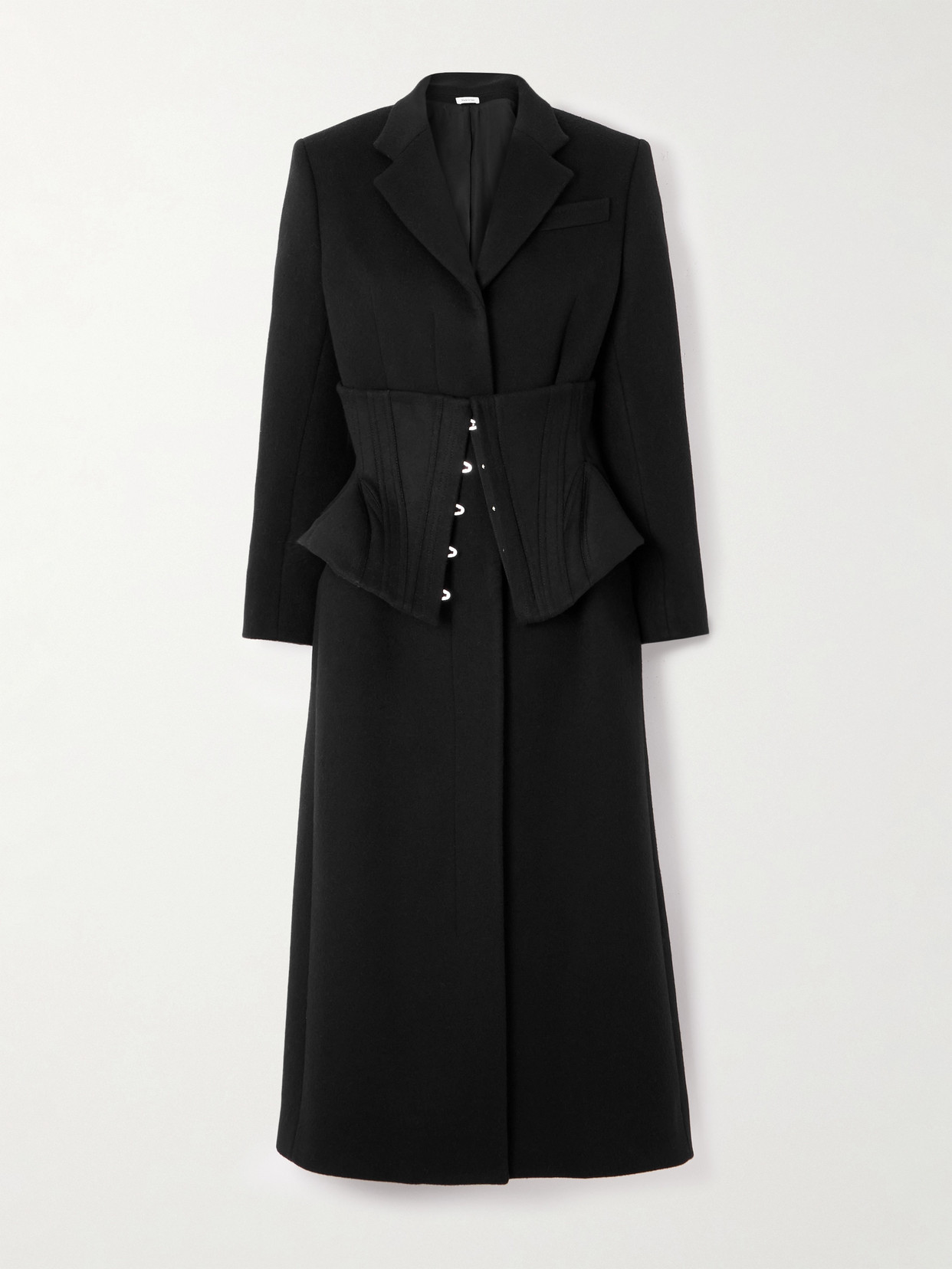 Alexander Mcqueen Cashmere And Wool-blend Coat In Black