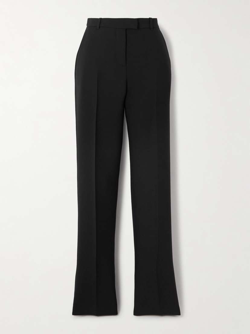 McQueen Wool-blend Crepe Straight-leg Pants