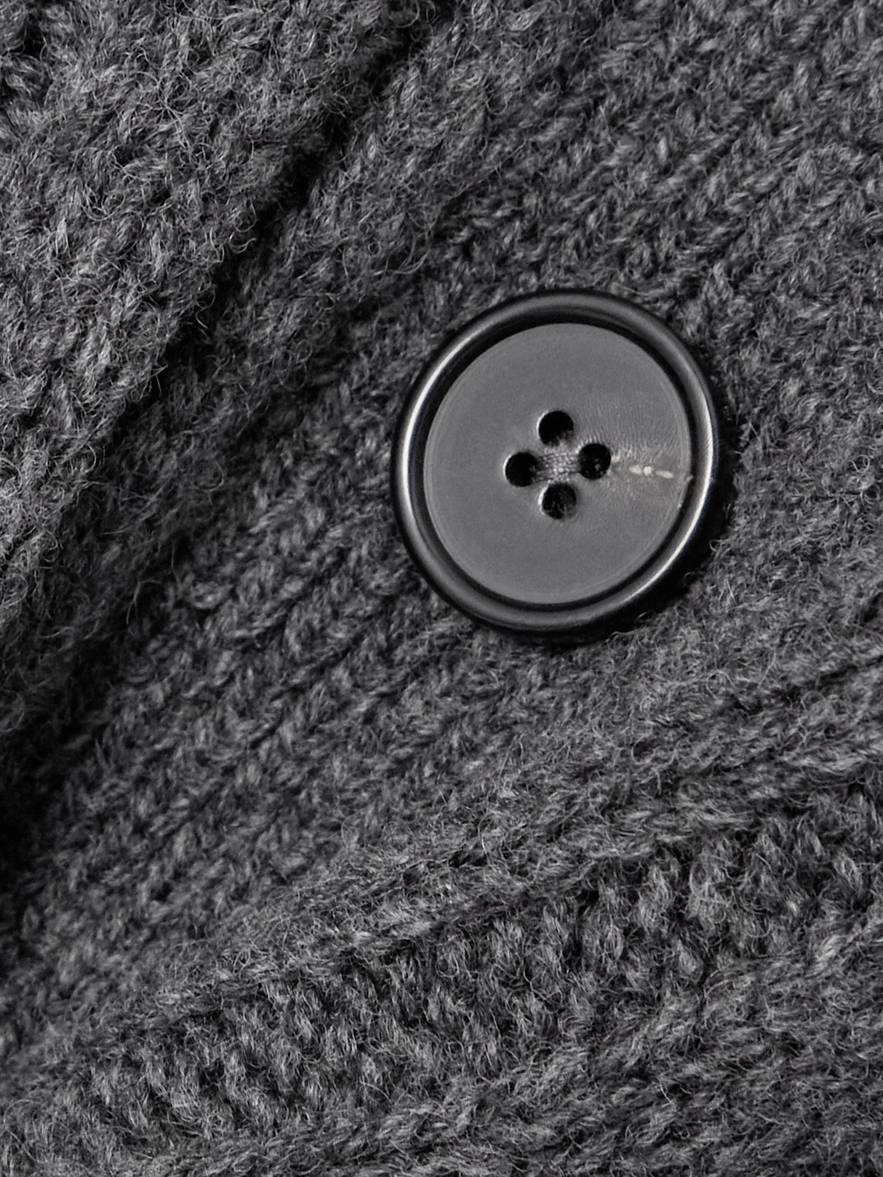 Alexander Mcqueen Cable-knit Wool And Cashmere-blend Cardigan In Gray