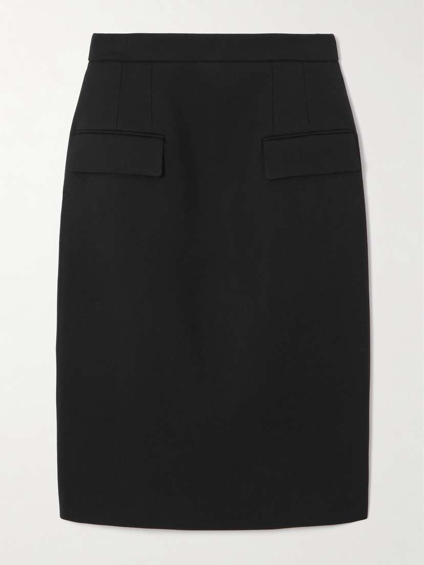McQueen Wool-blend Twill Skirt