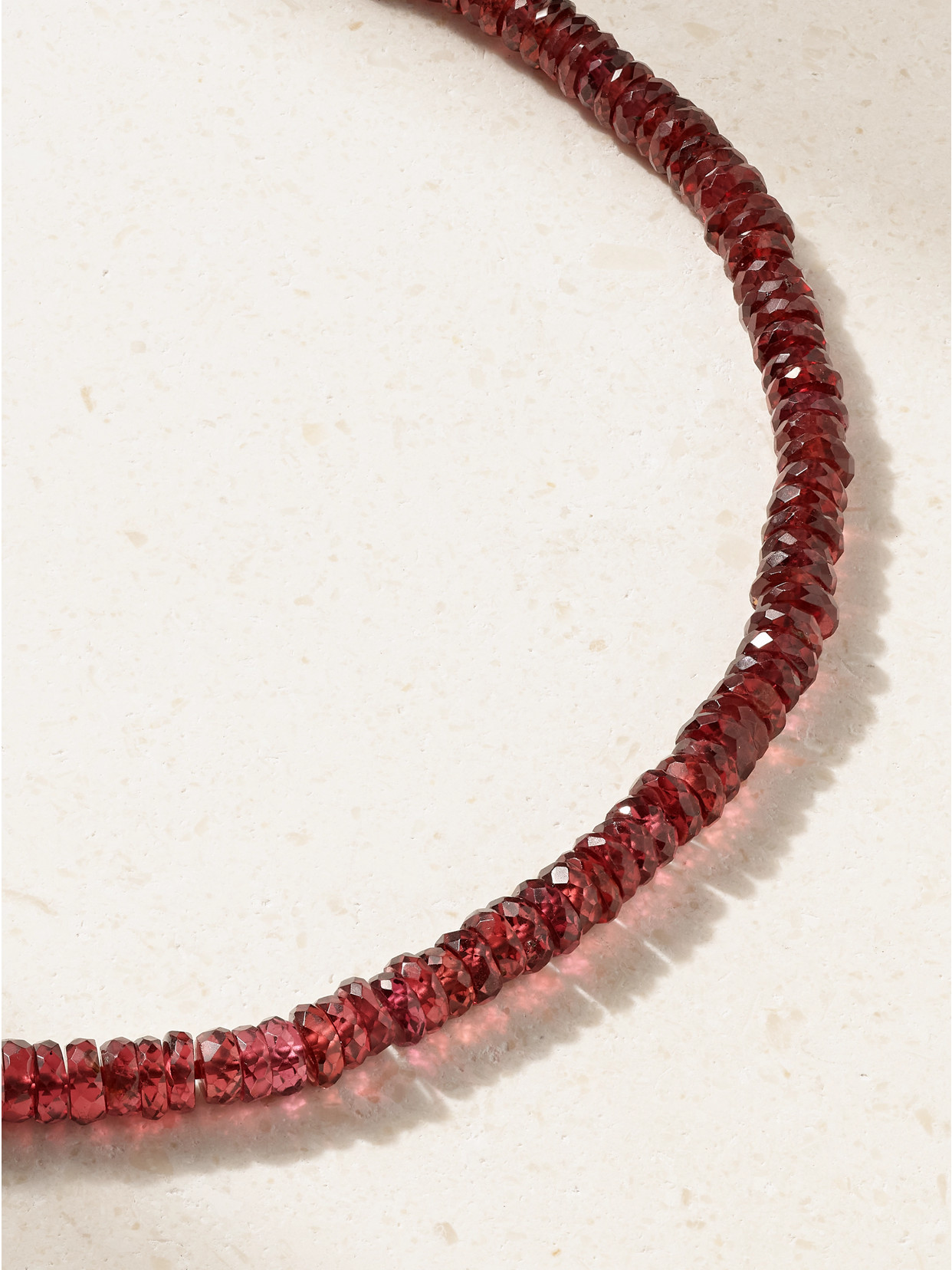 Jia Jia Gold Garnet Necklace In Burgundy