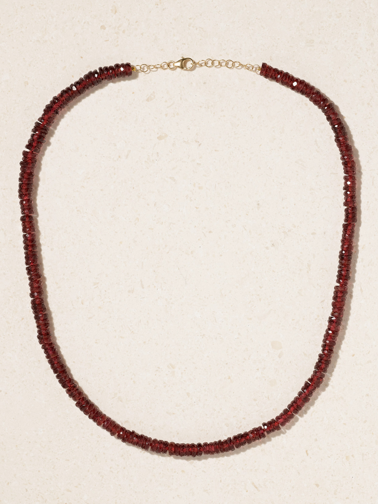 Jia Jia Gold Garnet Necklace In Burgundy