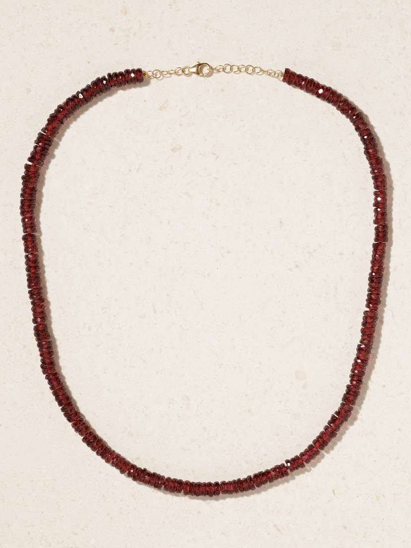 JIA JIA Gold Garnet Necklace
