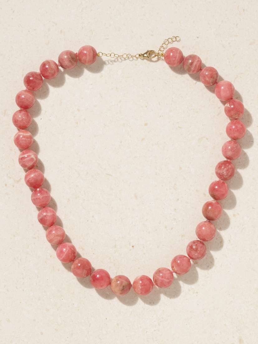 JIA JIA Gold Rhodochrosite Necklace