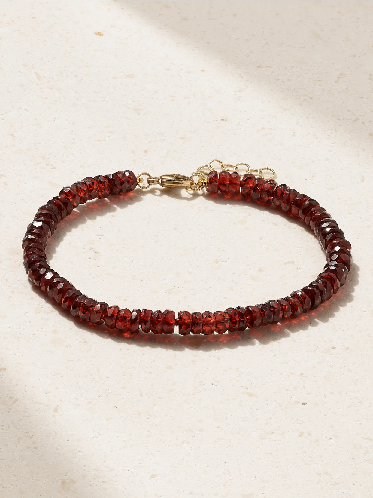 Jia Jia Gold Garnet Bracelet In Red