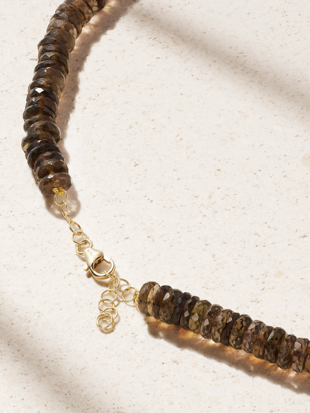 Jia Jia Gold Multi-stone Necklace In Brown