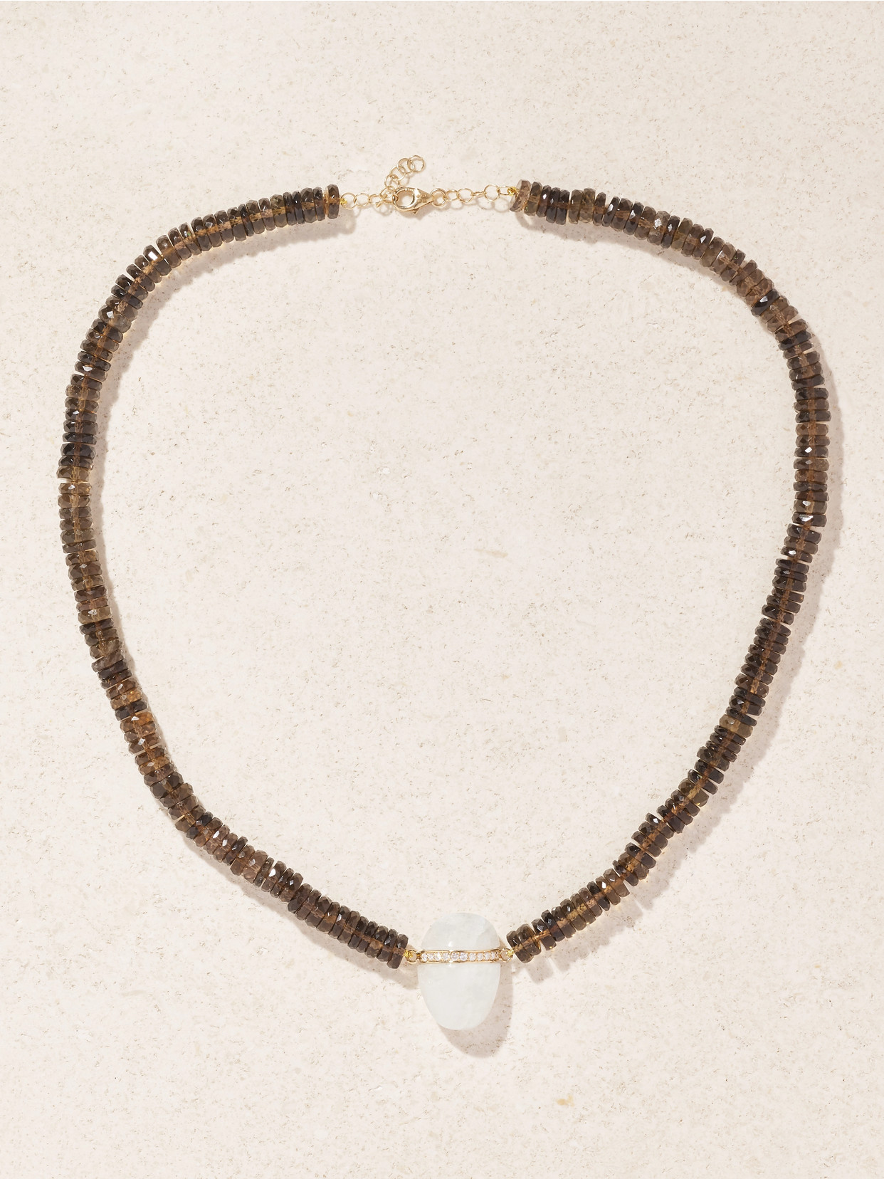 Jia Jia Gold Multi-stone Necklace In Brown