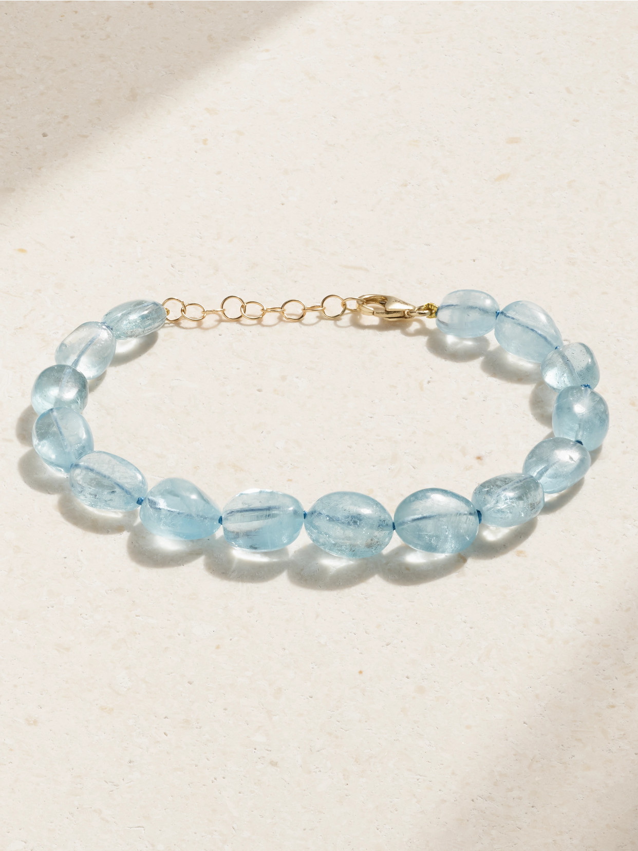 Jia Jia Arizona Candy Gold Aquamarine Bracelet In Blue