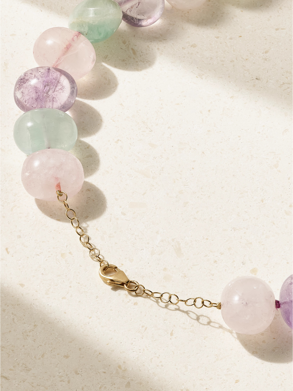 Jia Jia Xl Gold Quartz Necklace In Multi