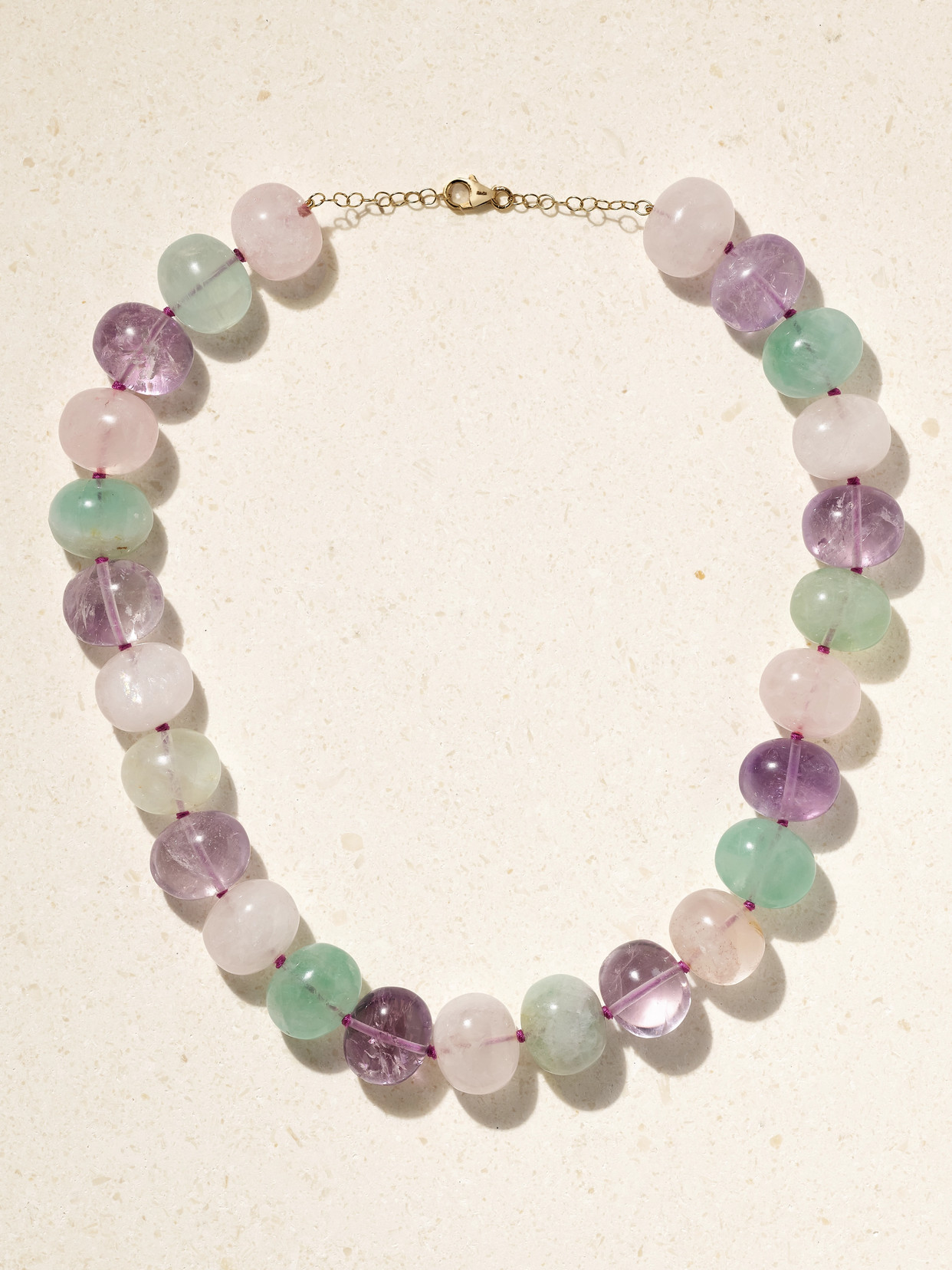 Jia Jia Xl Gold Quartz Necklace In Multi