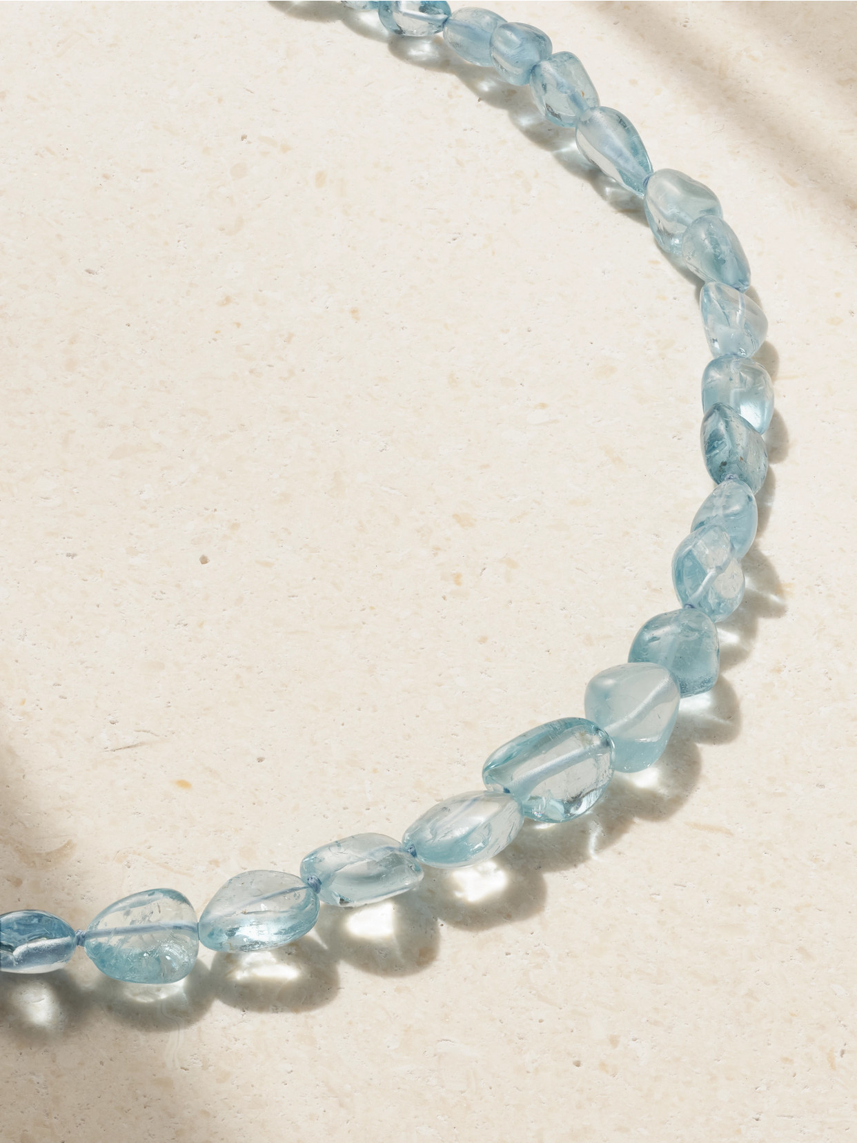 Jia Jia Arizona Jumbo Candy 14-karat Gold Aquamarine Necklace In Blue