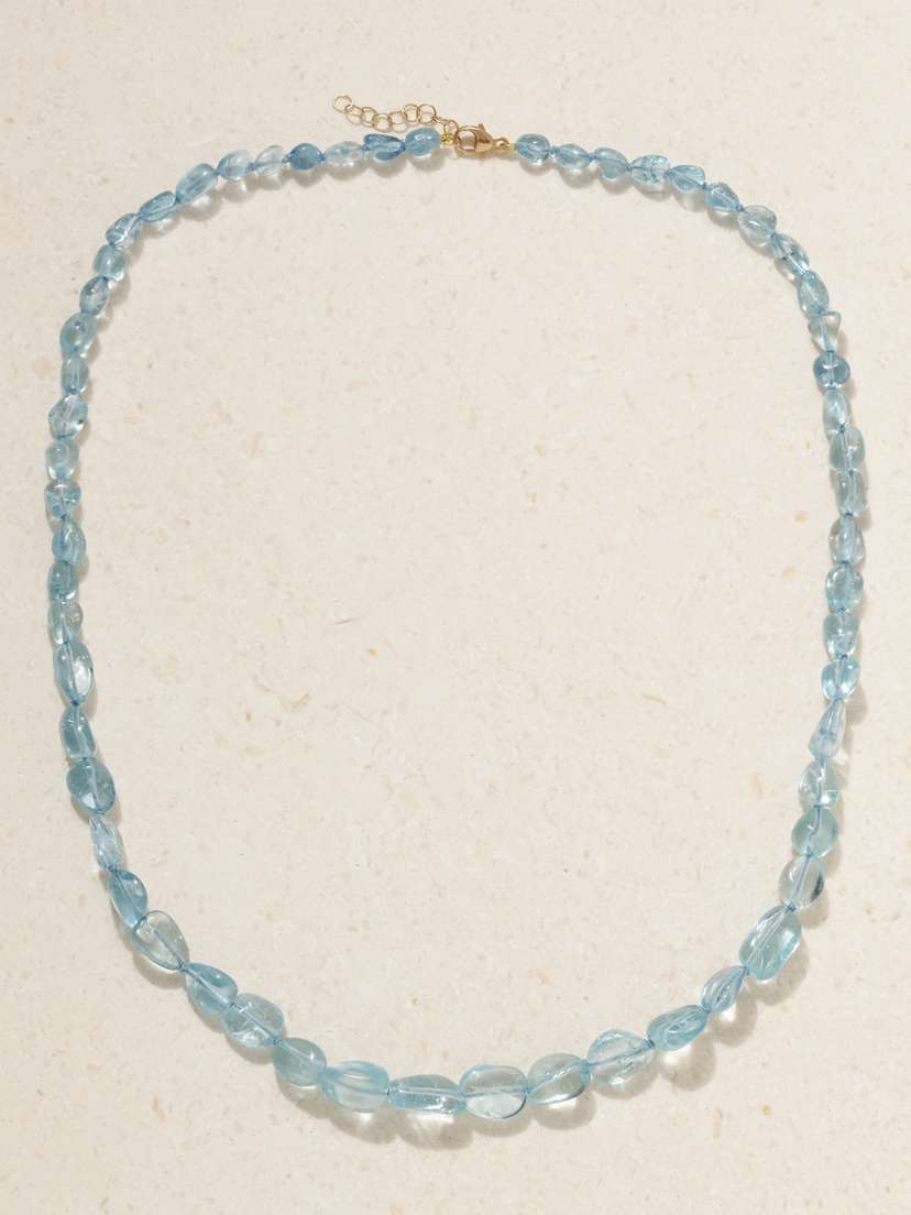 JIA JIA Arizona Jumbo Candy 14-karat Gold Aquamarine Necklace