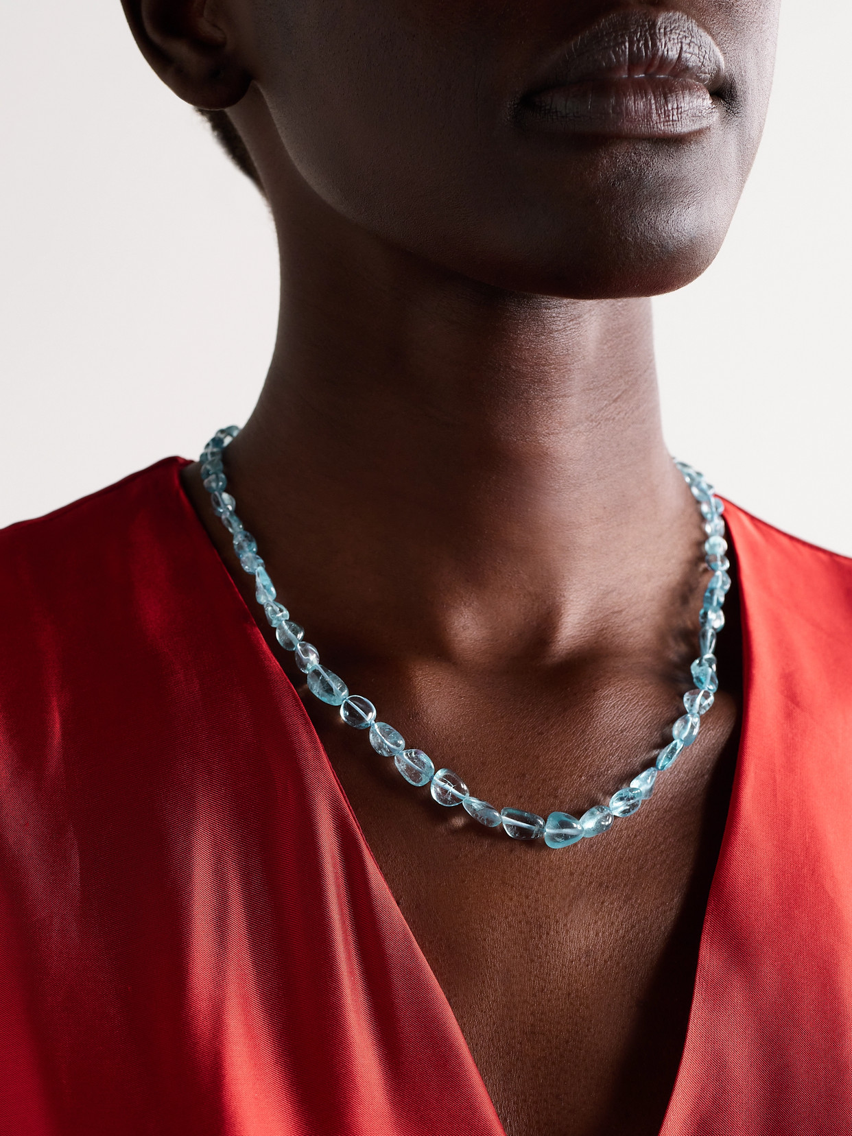 Jia Jia Arizona Jumbo Candy 14-karat Gold Aquamarine Necklace In Blue