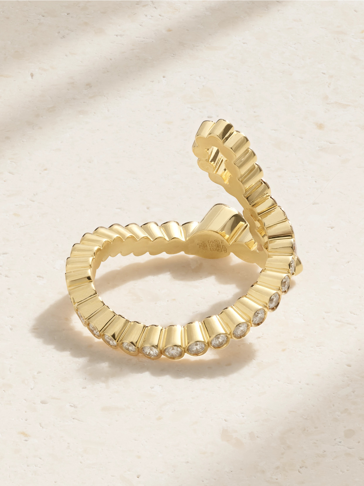 Sophie Bille Brahe Ensemble Letter 18-karat Gold Diamond Ring In Gold