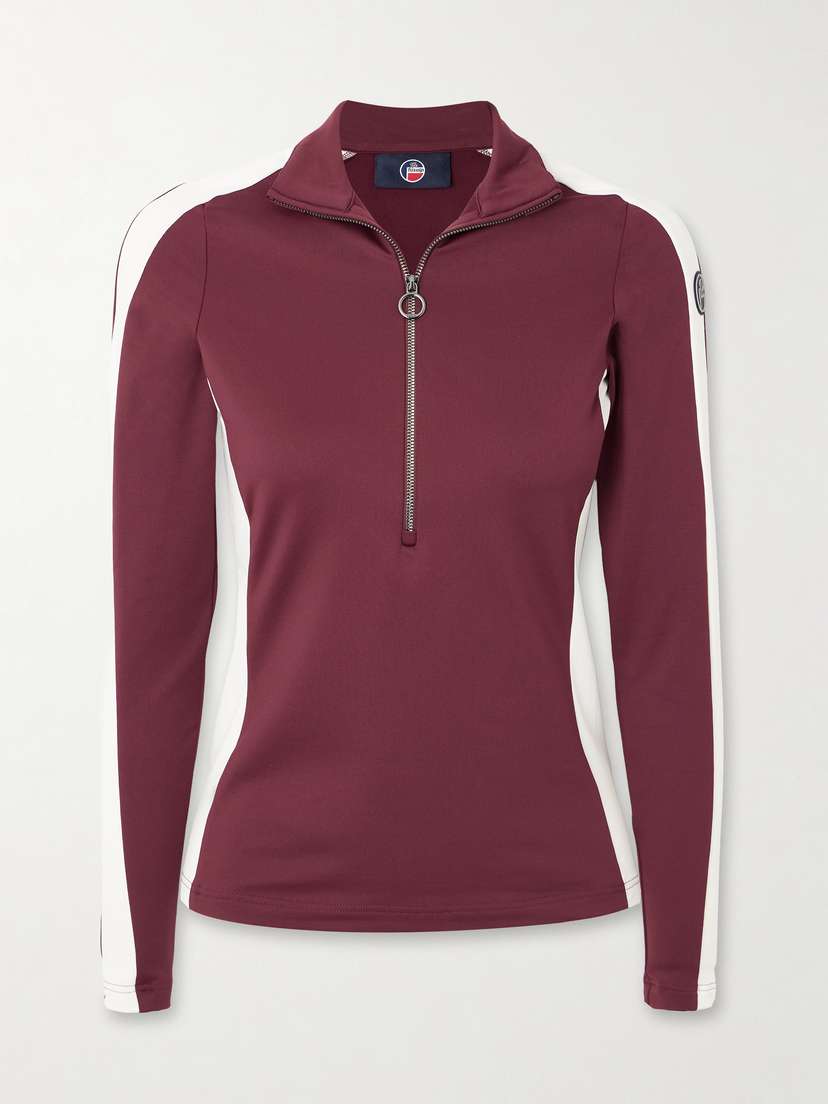 Fusalp Negam Logo-appliquéd Striped Stretch-jersey Baselayer