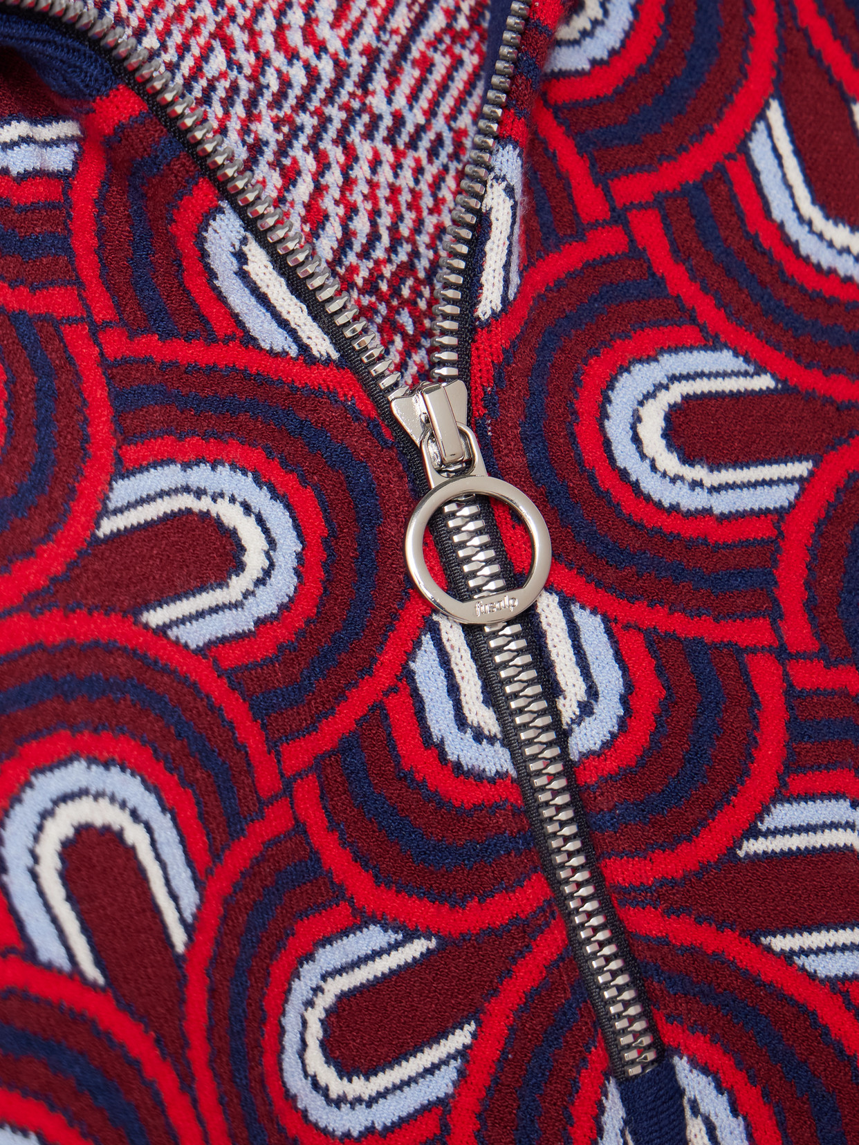 Jacquard-Knit Half-Zip Sweater