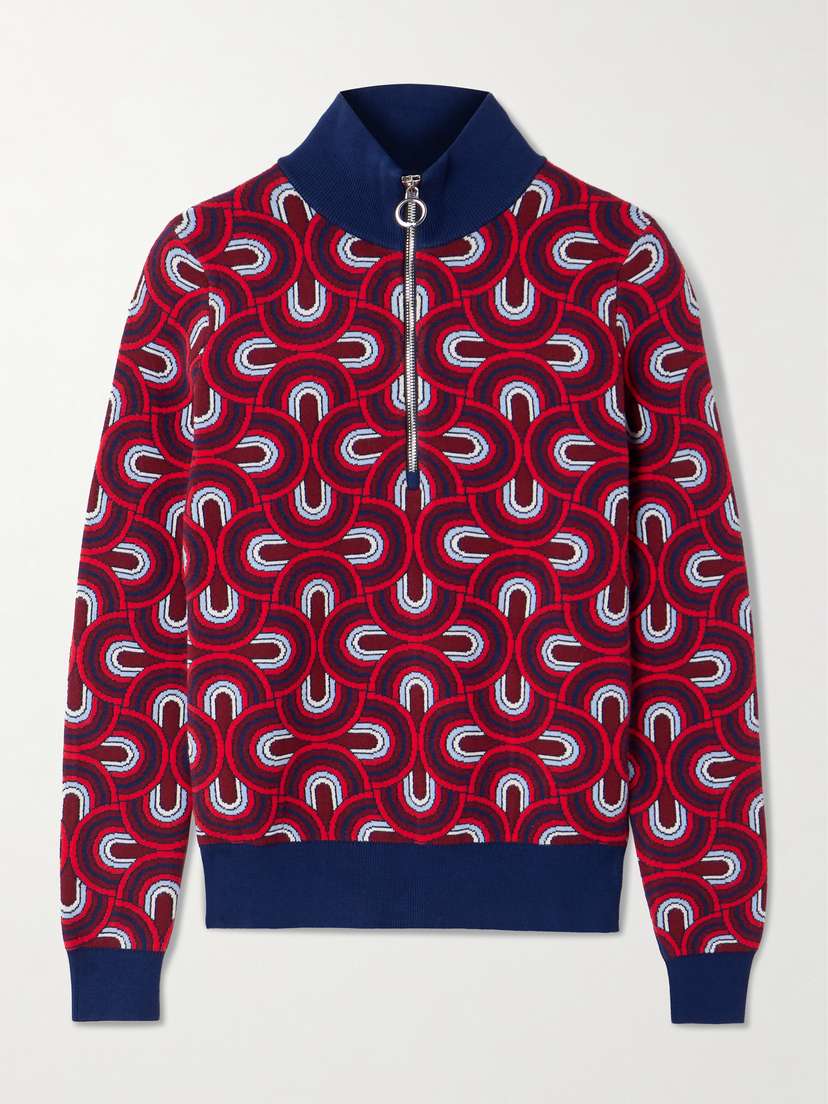 Fusalp Jacquard-knit Half-zip Sweater