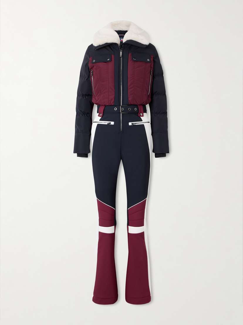 Fusalp Karei Belted Plush-trimmed Padded Shell Ski Suit