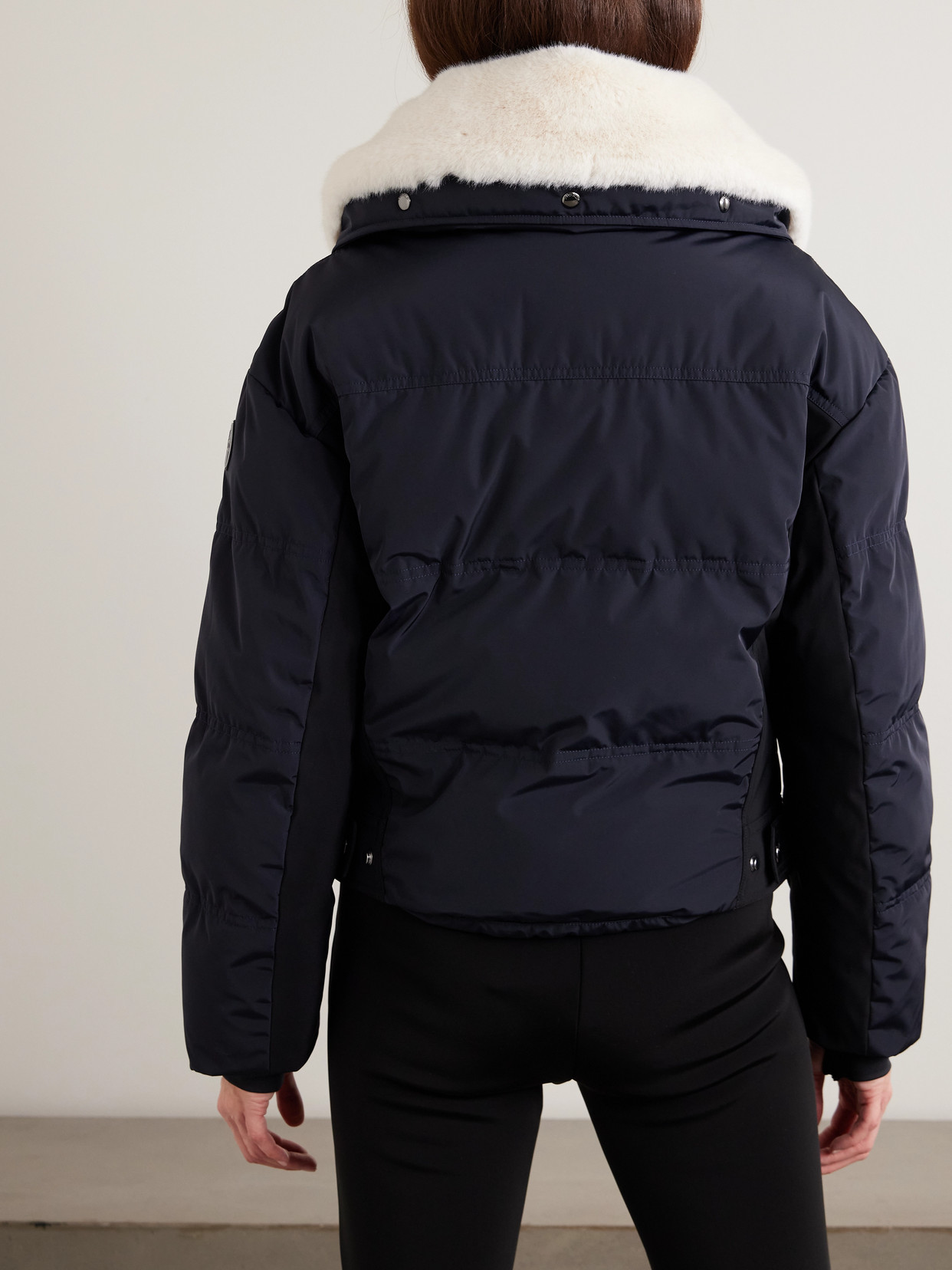 Lakki Plush-Trimmed Quilted Padded Canvas Jacket
