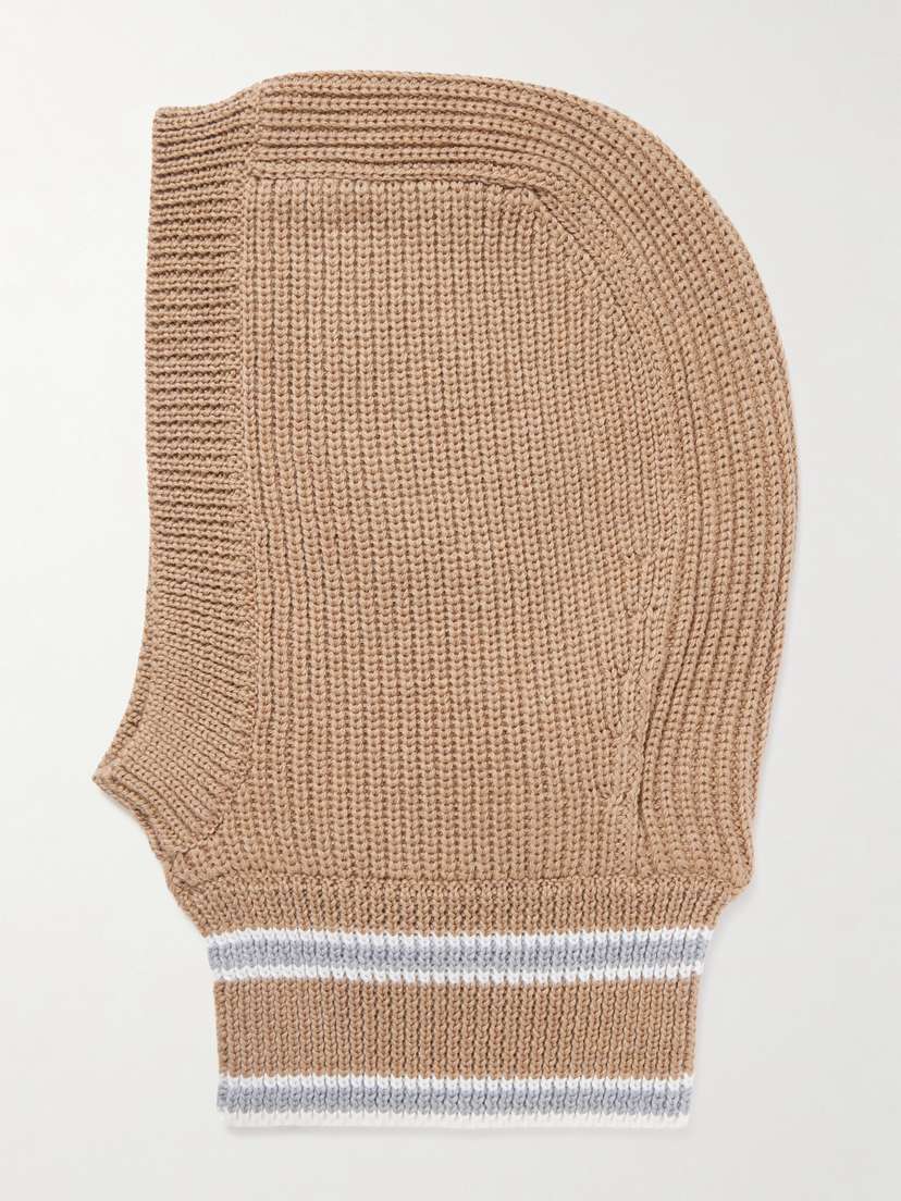 Fusalp Striped Ribbed Wool Balaclava
