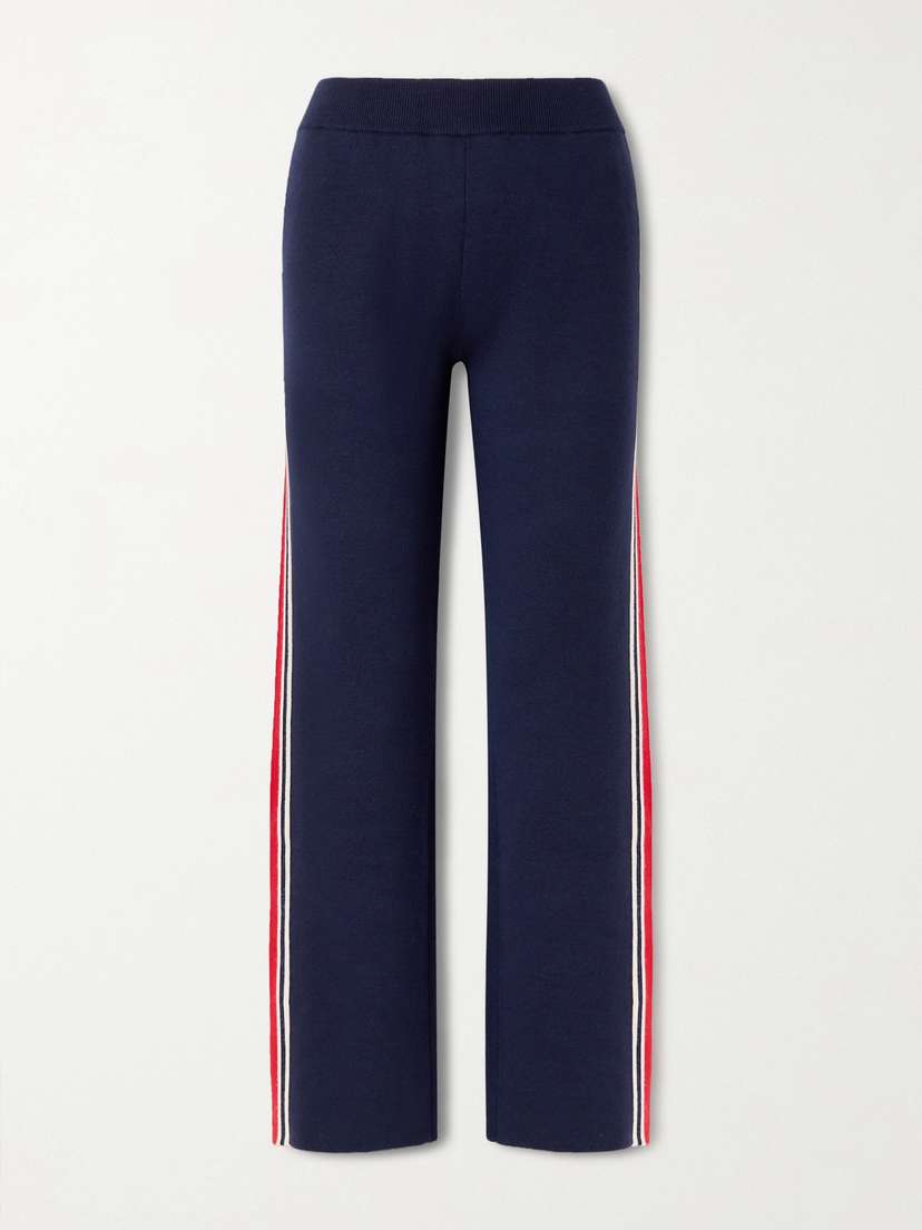 Fusalp Benada Striped Wool-blend Straight-leg Pants