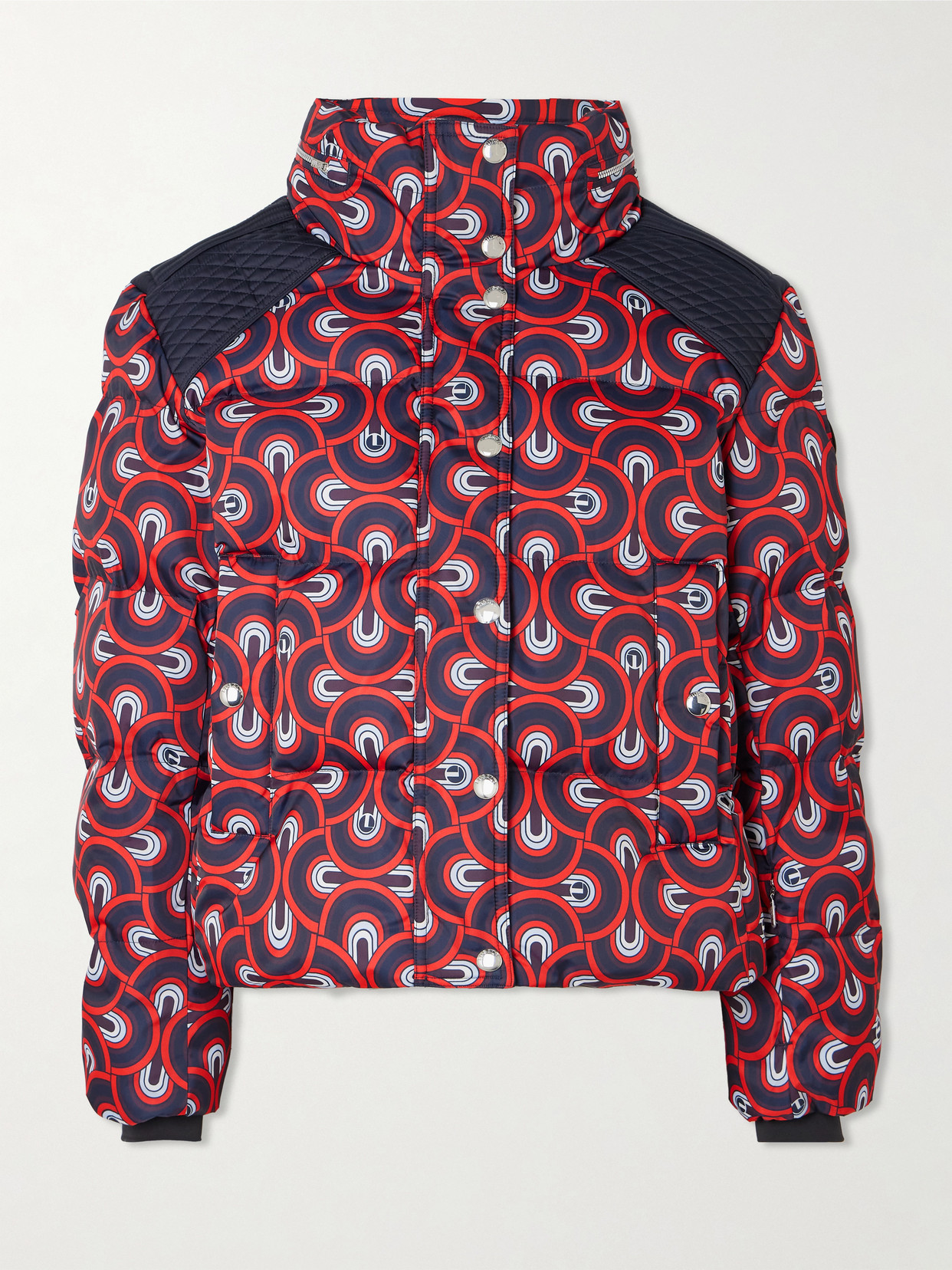 Fusalp Tatum Pilule Printed Quilted Ski Jacket In Red