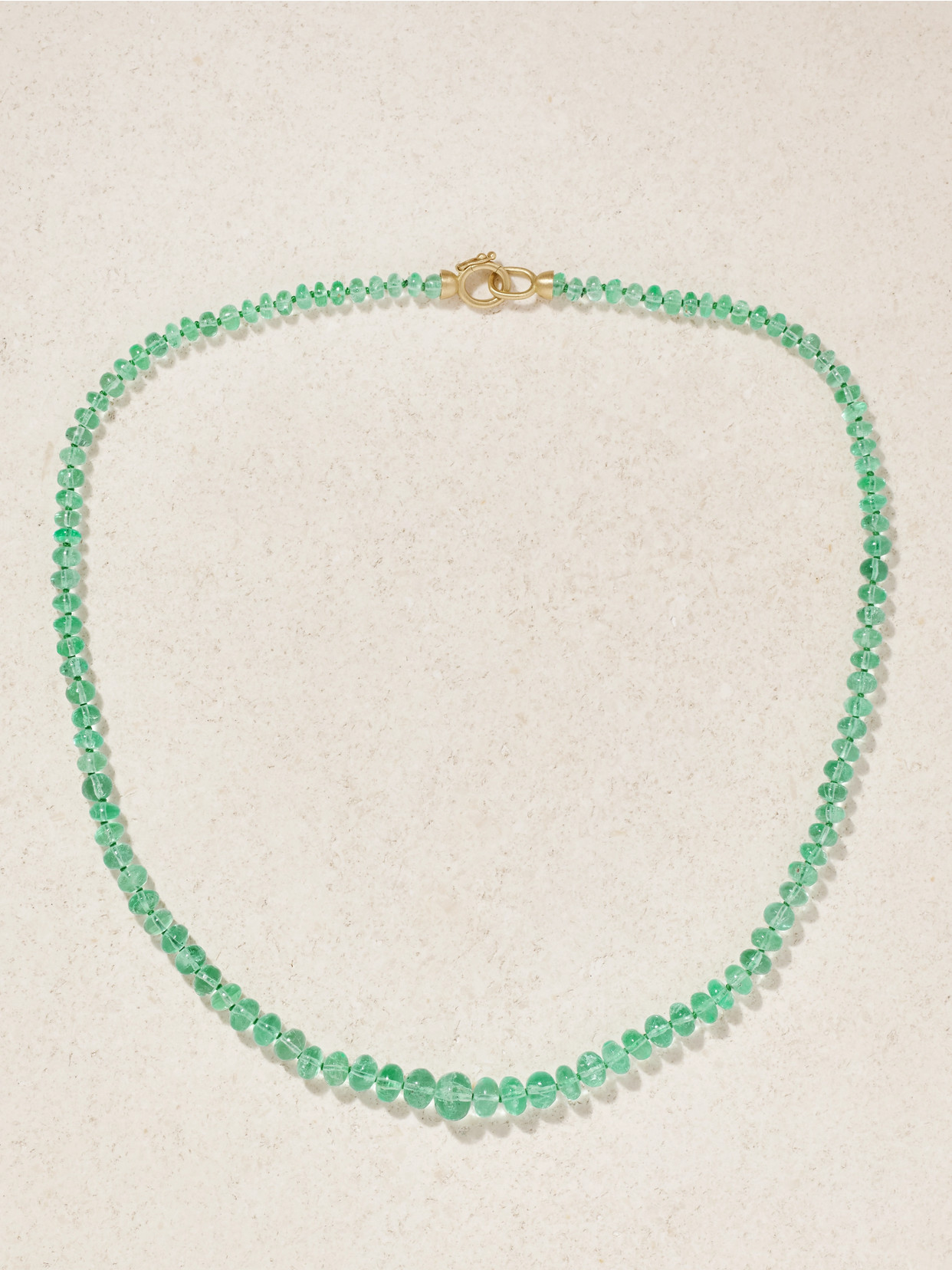 Irene Neuwirth 18-karat Gold Emerald Necklace In Green