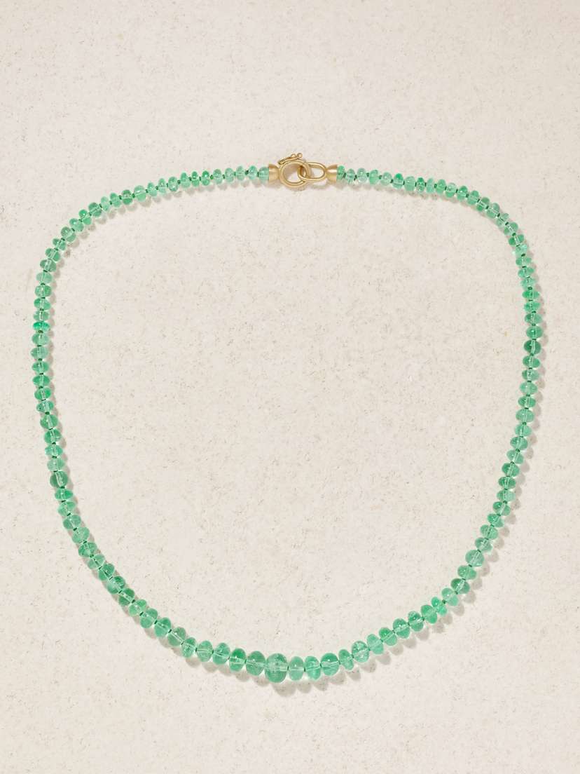 Irene Neuwirth 18-karat Gold Emerald Necklace