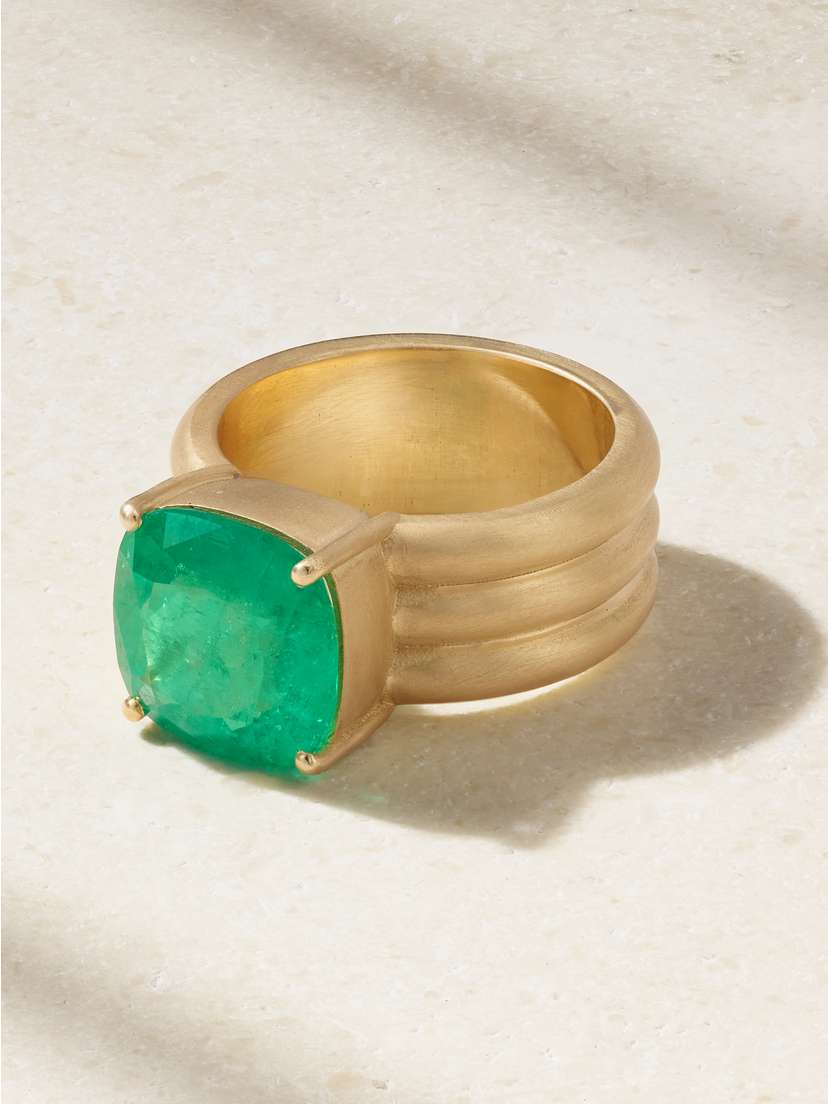 Irene Neuwirth Heroic 18-karat Gold Emerald Ring