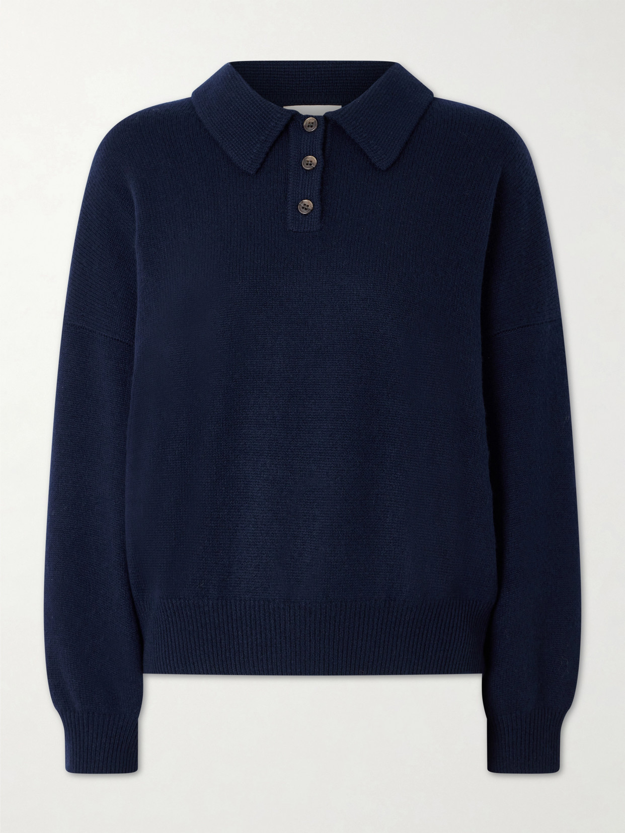 Lisa Yang Etta Cashmere Polo Sweater In Blue